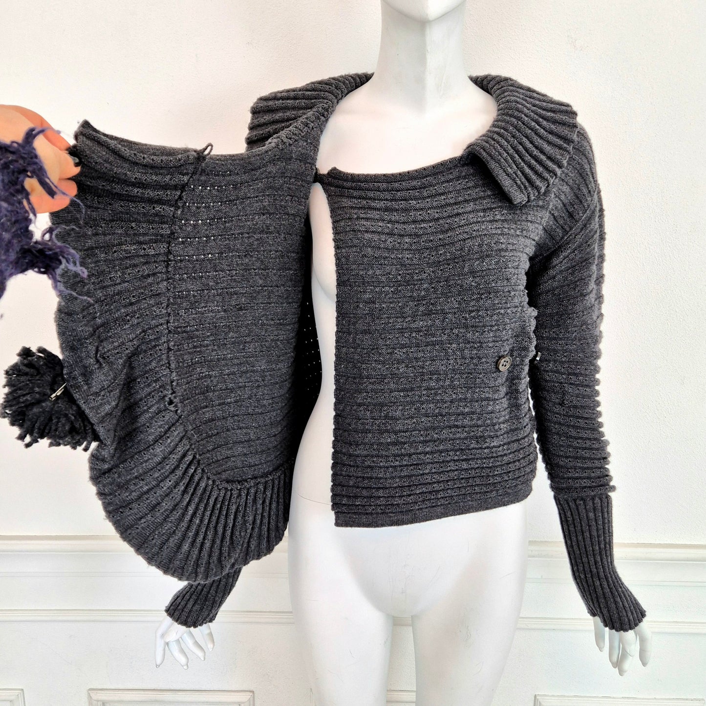 Sonia Rykiel | Cardigan grigio con spilla