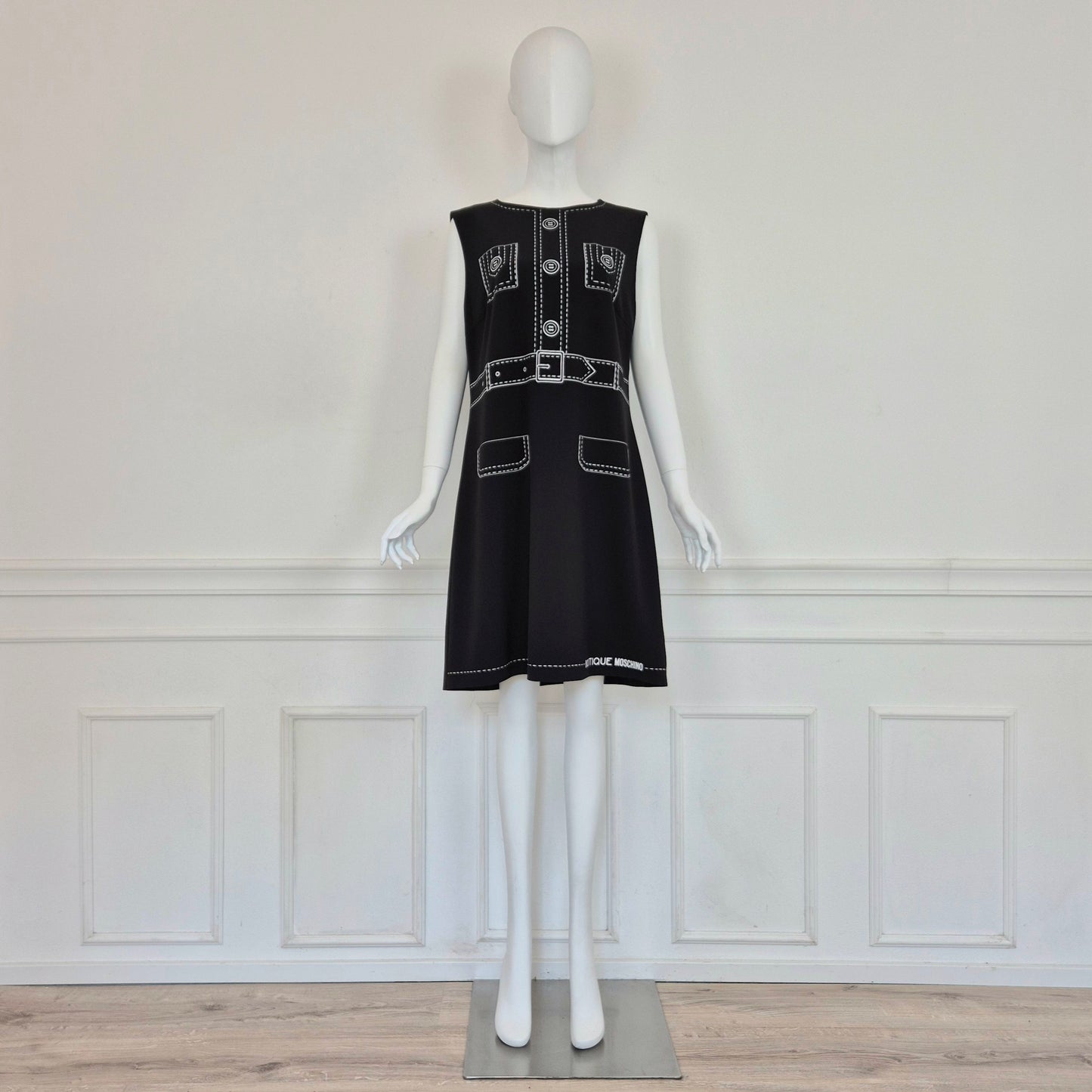 Moschino Boutique | Abito nero trompe l'oeil