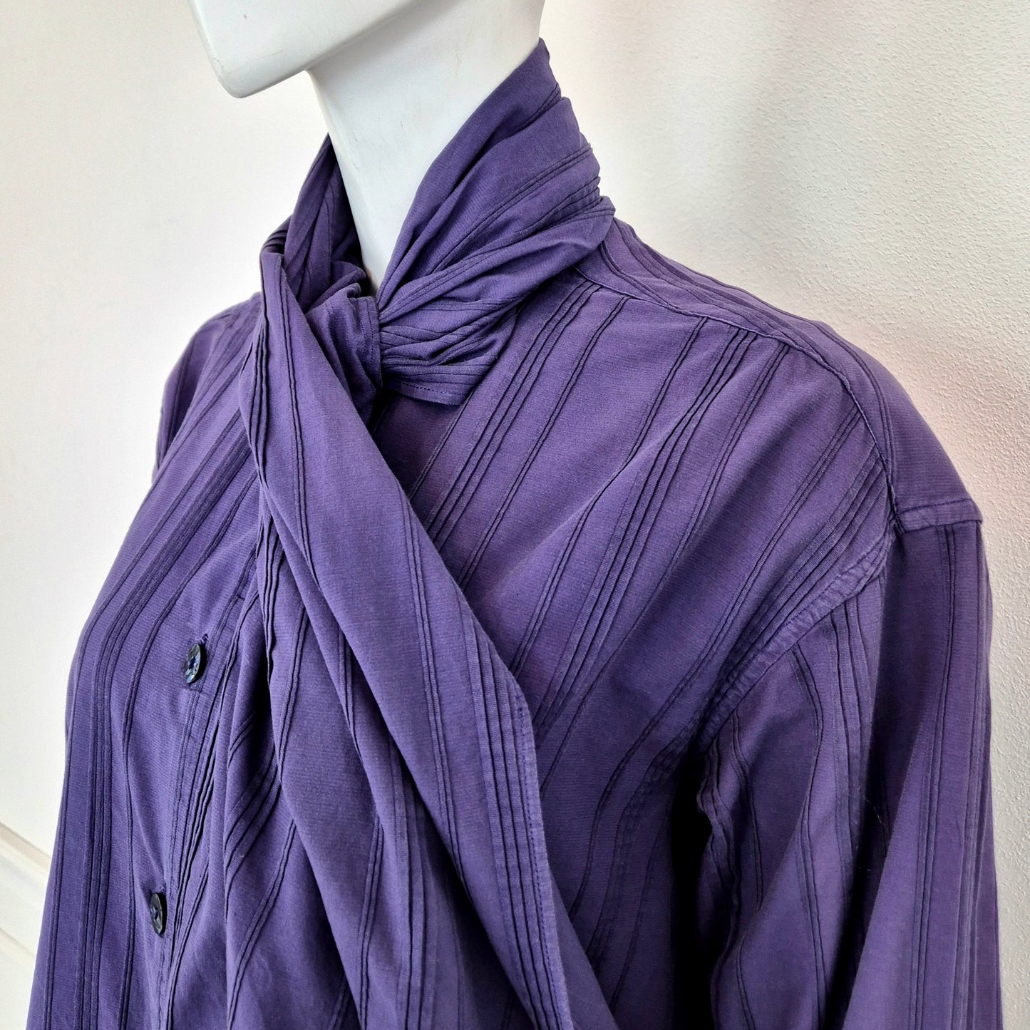 Romeo Gigli | Camicia viola cotone rigato