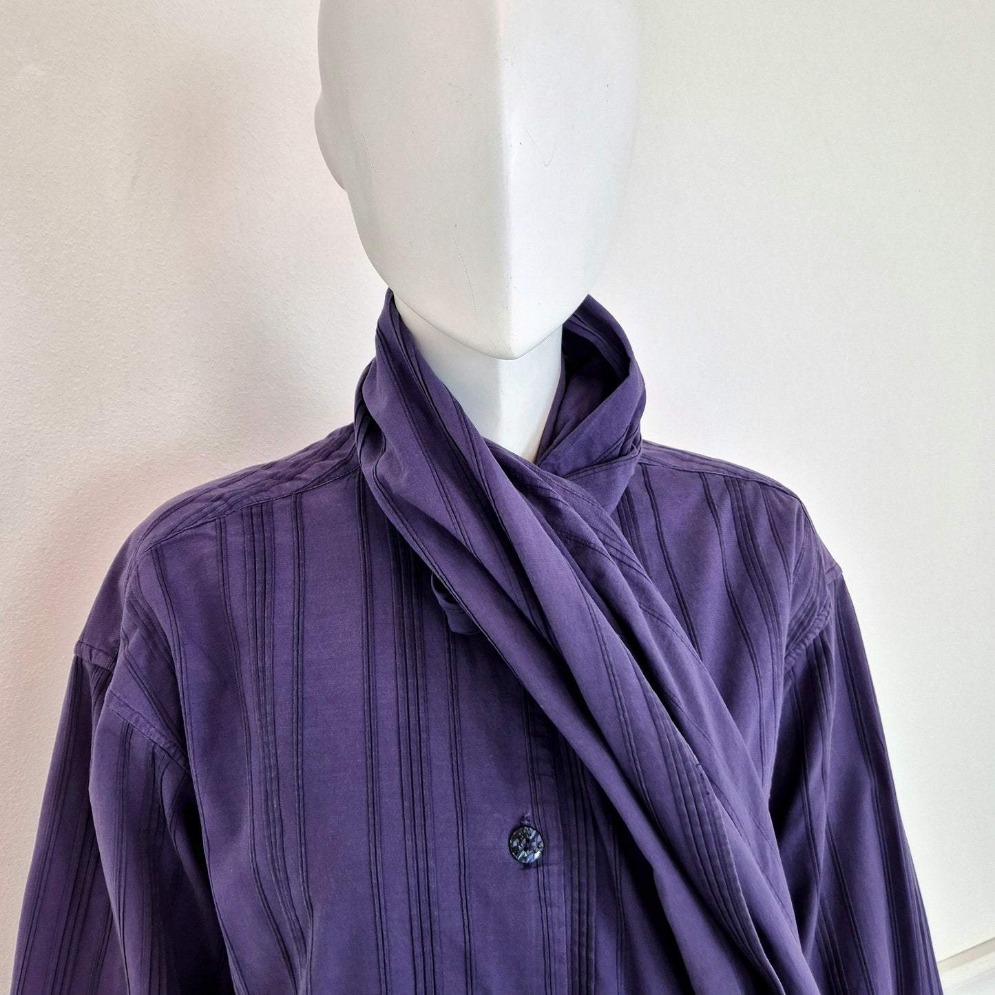 Romeo Gigli | Camicia viola cotone rigato