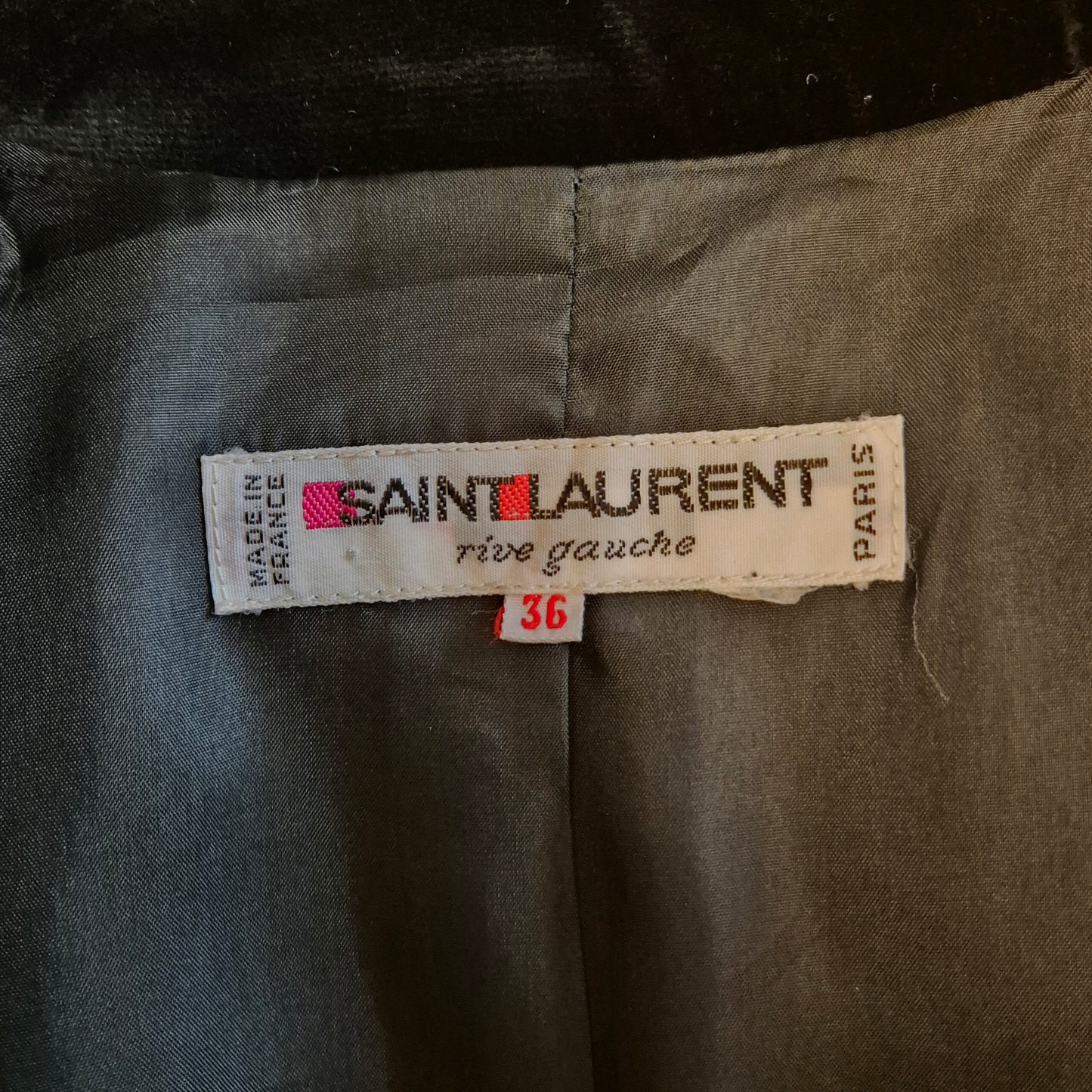 Yves Saint Laurent | Giacca tartan lana e velluto