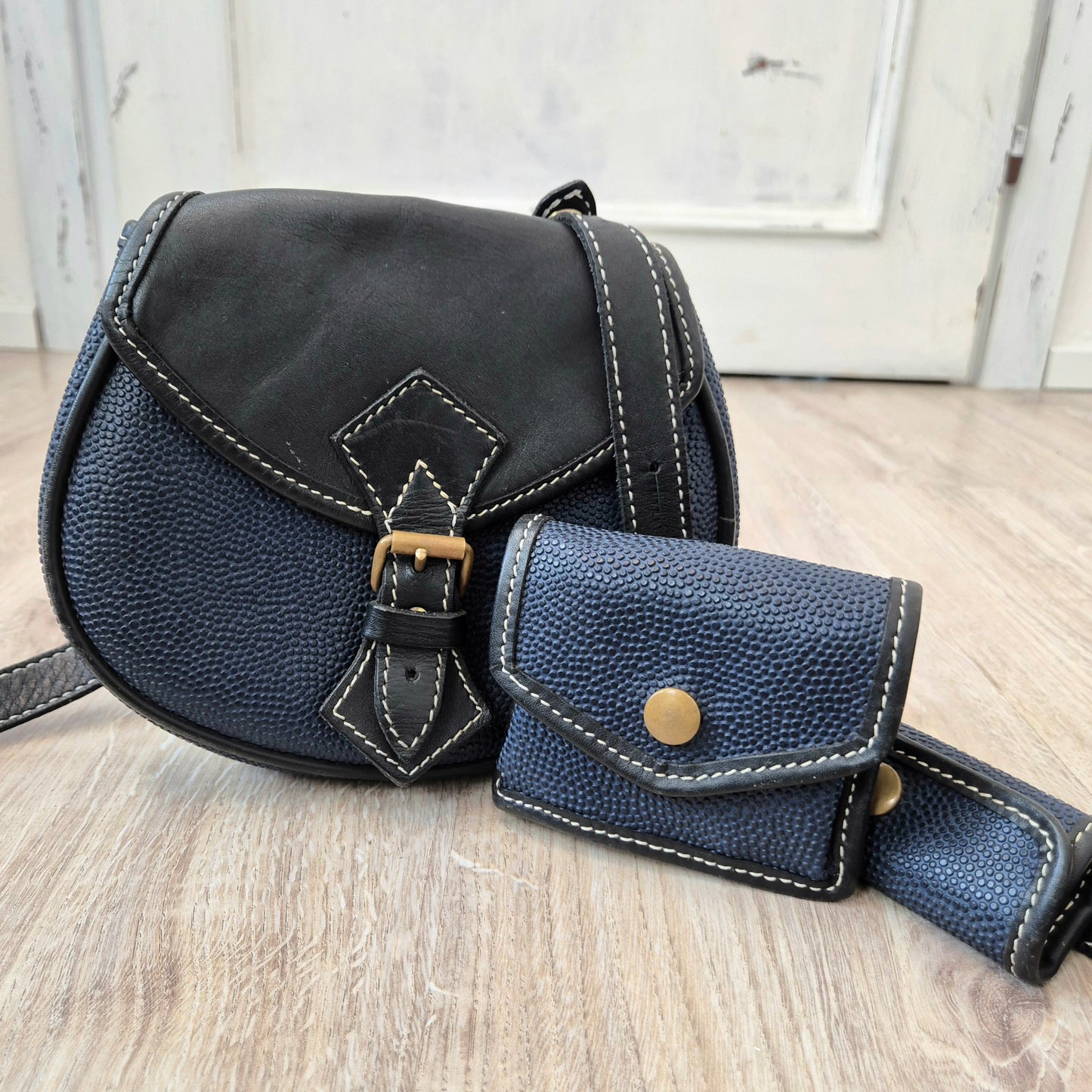 Jc De Castelbajac | Borsa vintage pelle blu