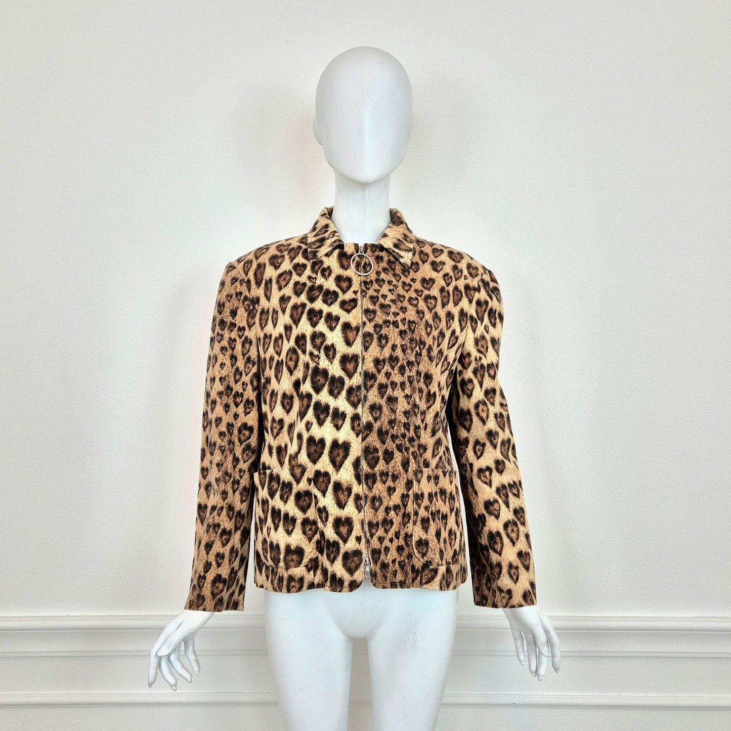 Moschino | Giacca stampa animalier cuori