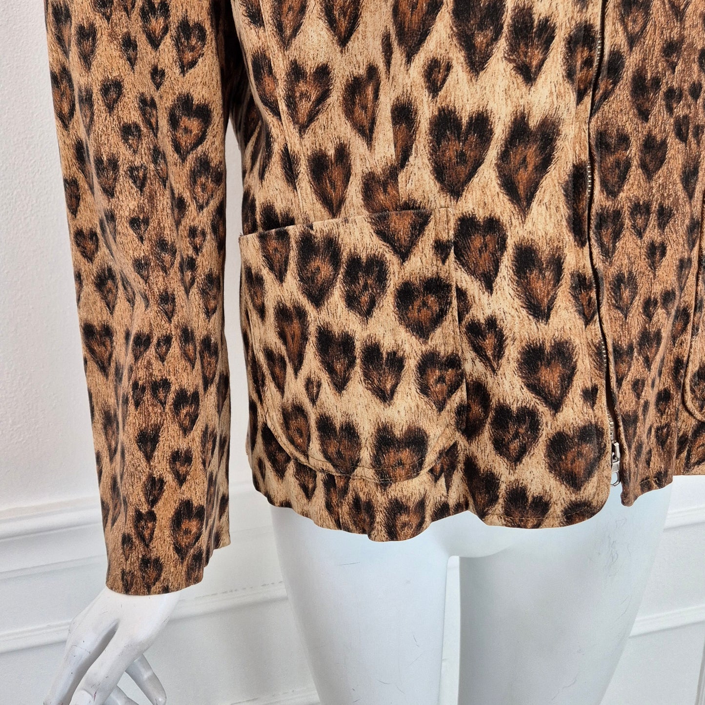 Moschino | Giacca stampa animalier cuori