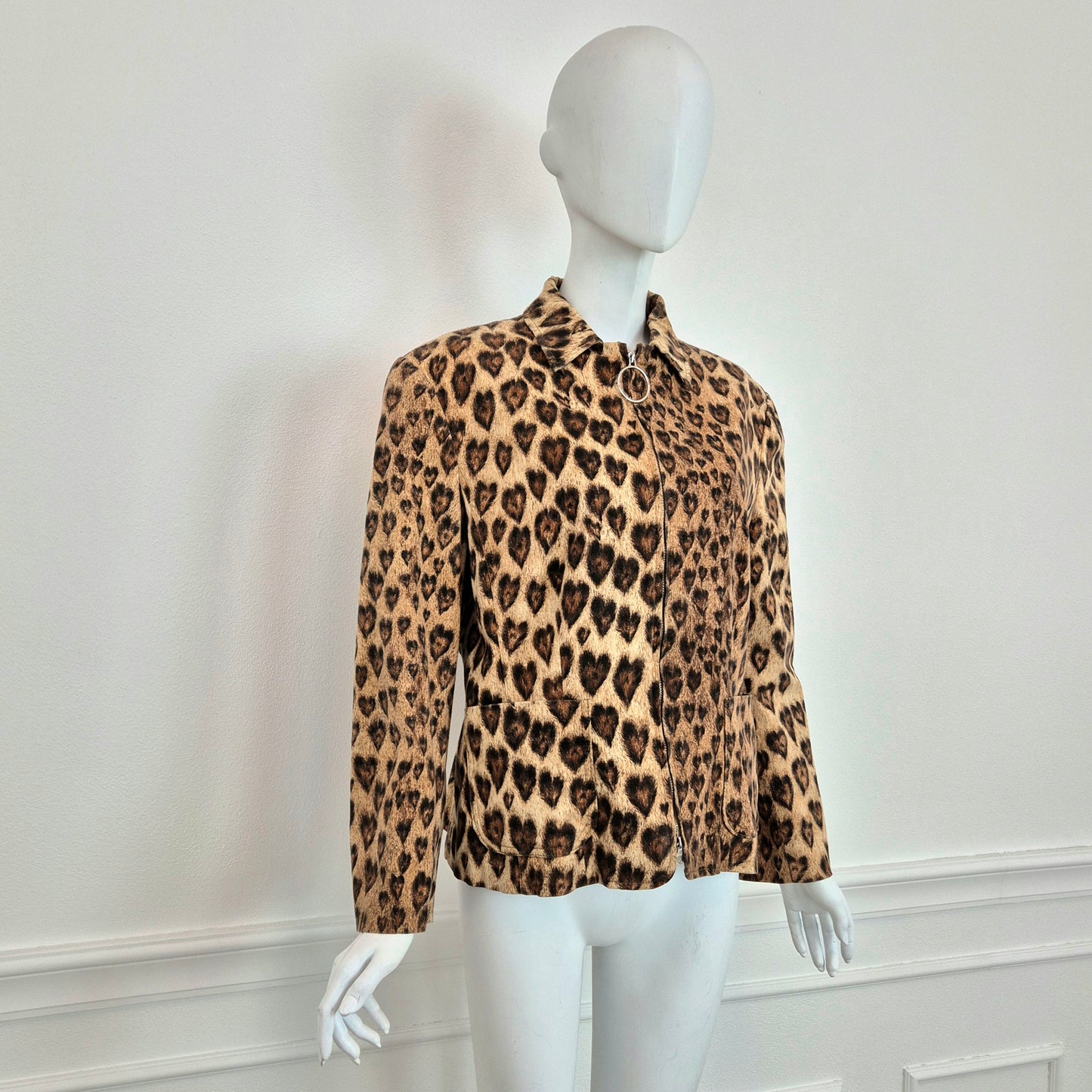 Moschino | Giacca stampa animalier cuori