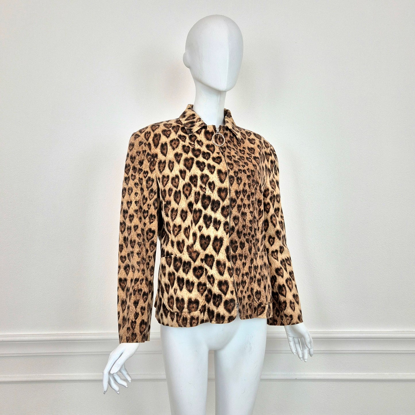 Moschino | Giacca stampa animalier cuori