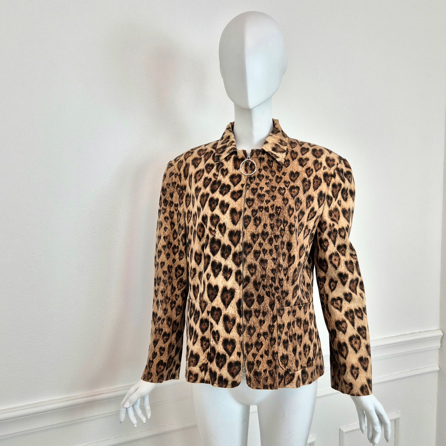 Moschino | Giacca stampa animalier cuori