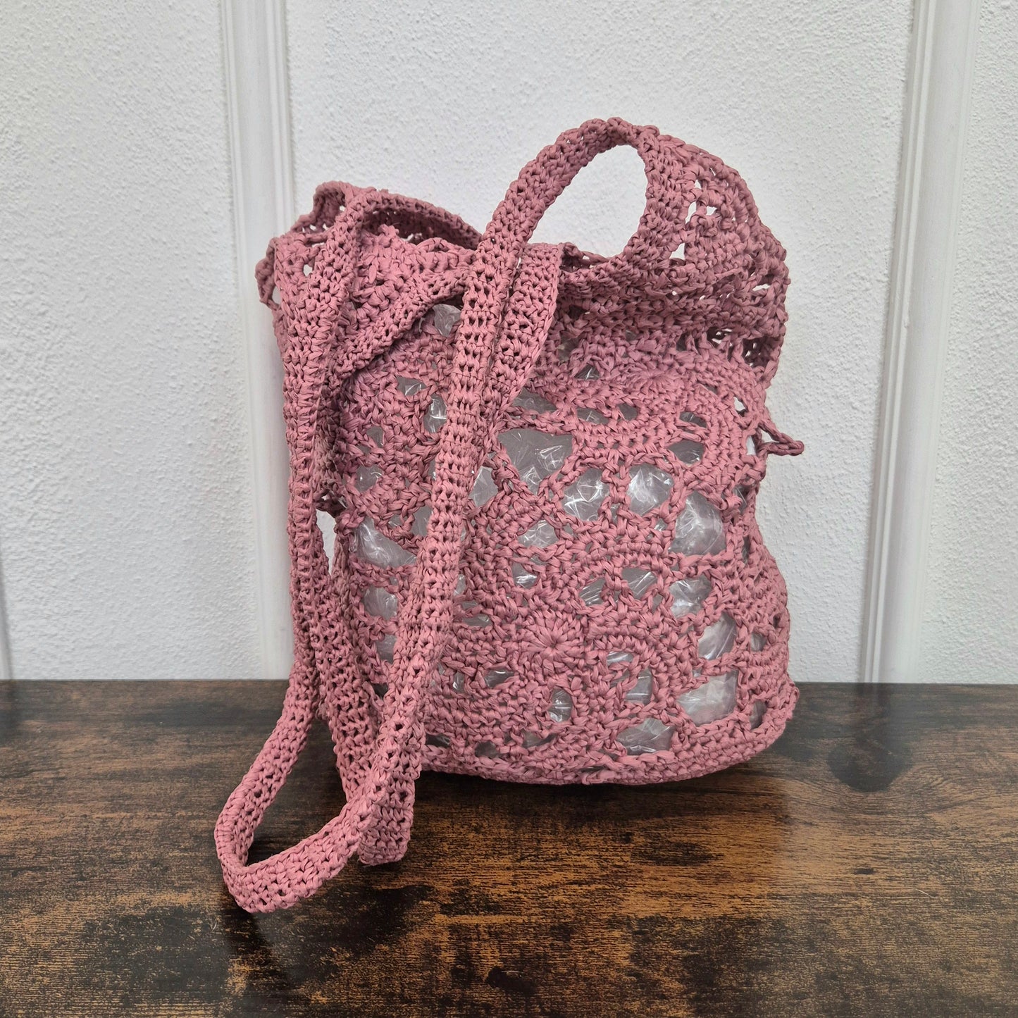 Sybilla | Borsa intrecciata rosa antico