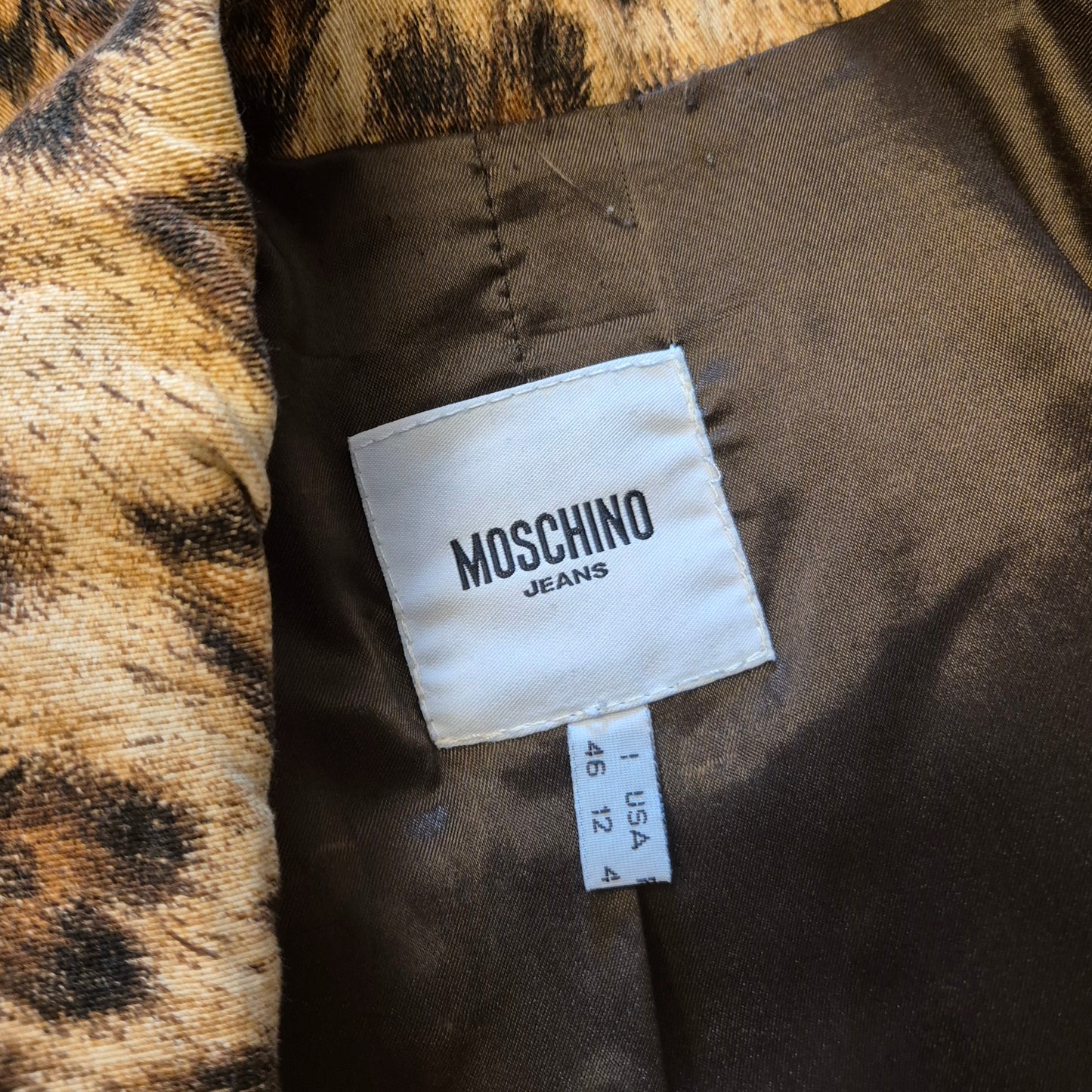 Moschino | Giacca stampa animalier cuori