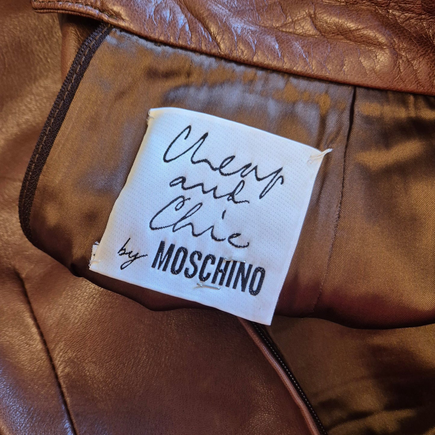 Moschino cheap and chic | Gonna in pelle marrone