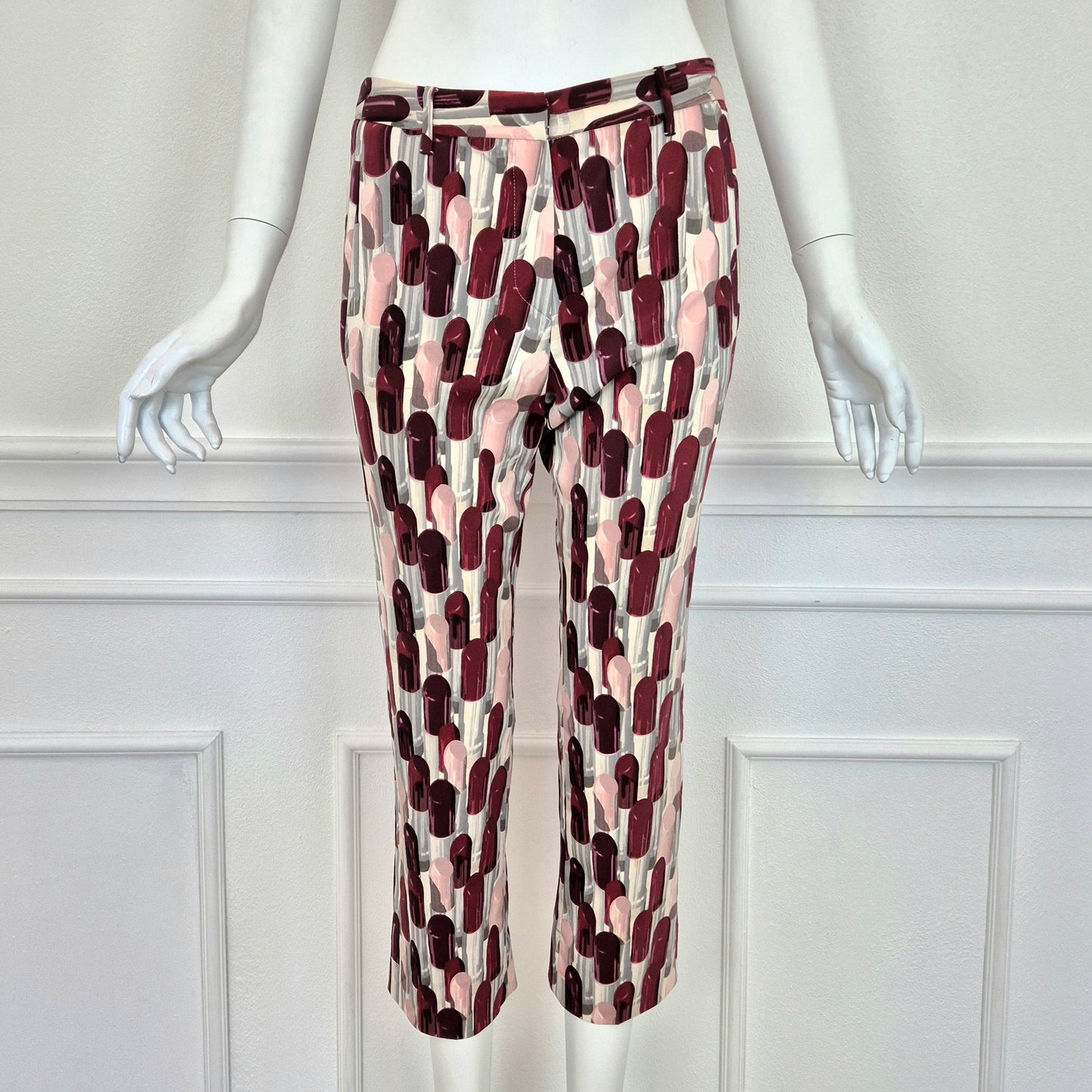 Prada | Pantaloni SS 2000 lipstick print