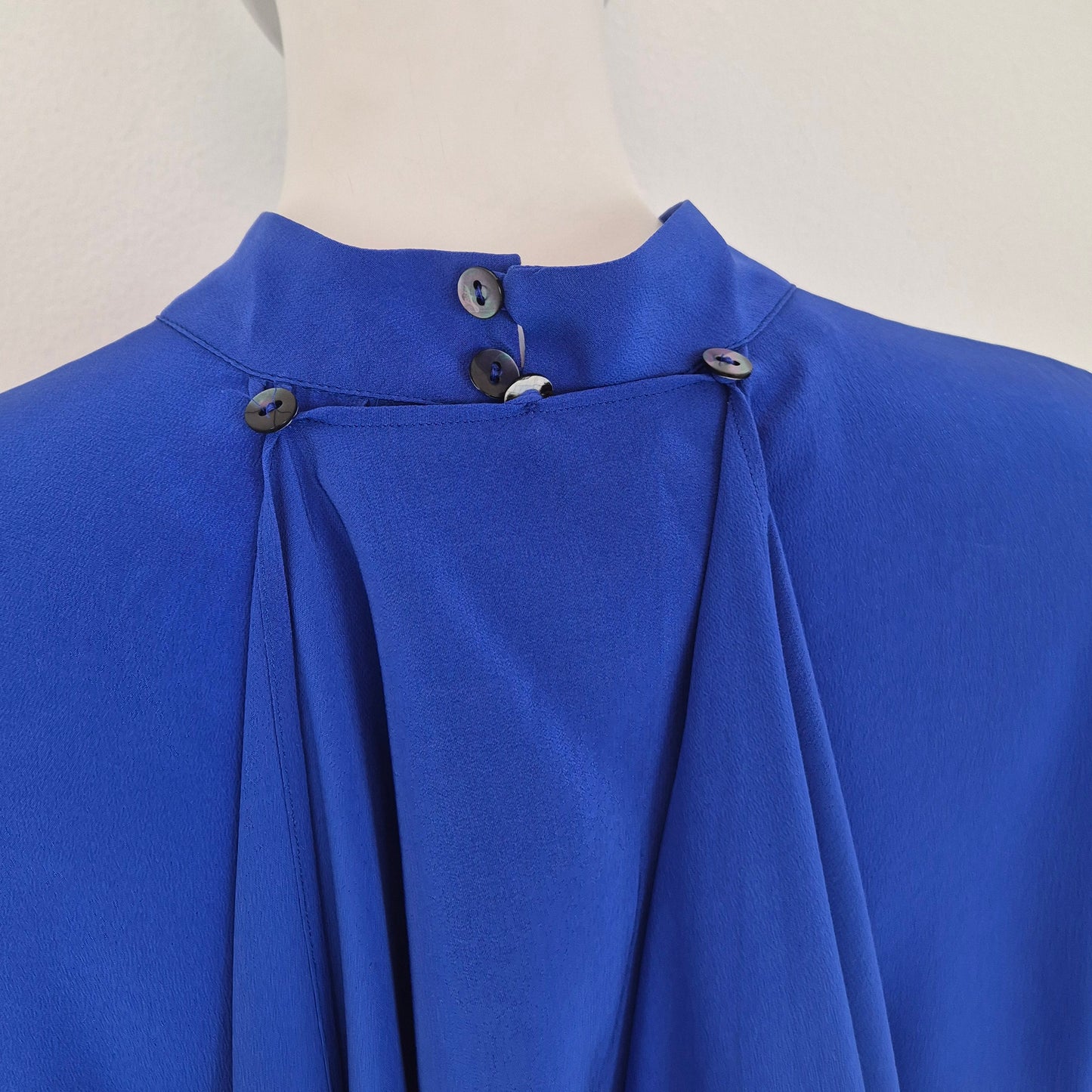 Prada | Camicia in seta blu acceso