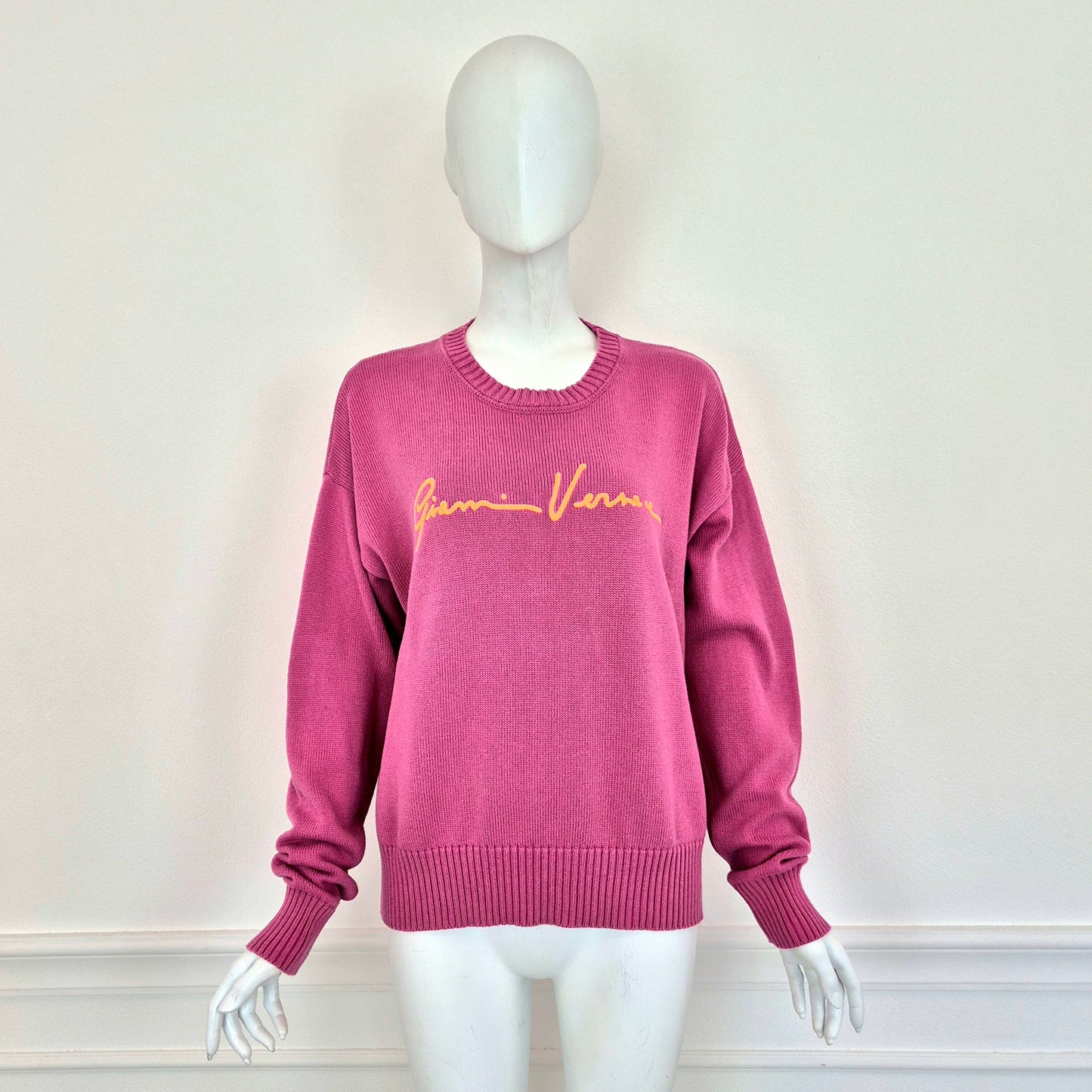 Versace | Maglione in cotone rosa