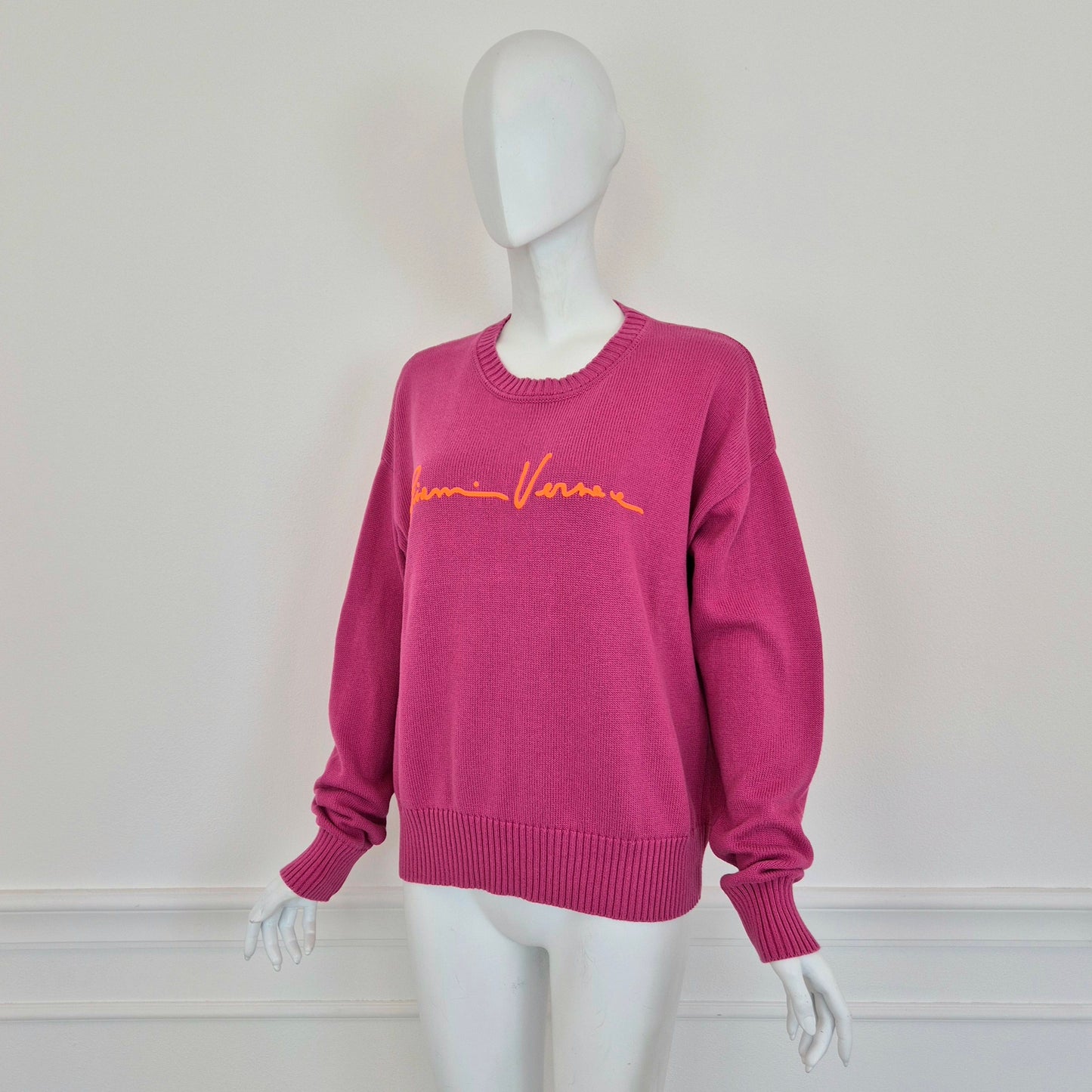 Versace | Maglione in cotone rosa