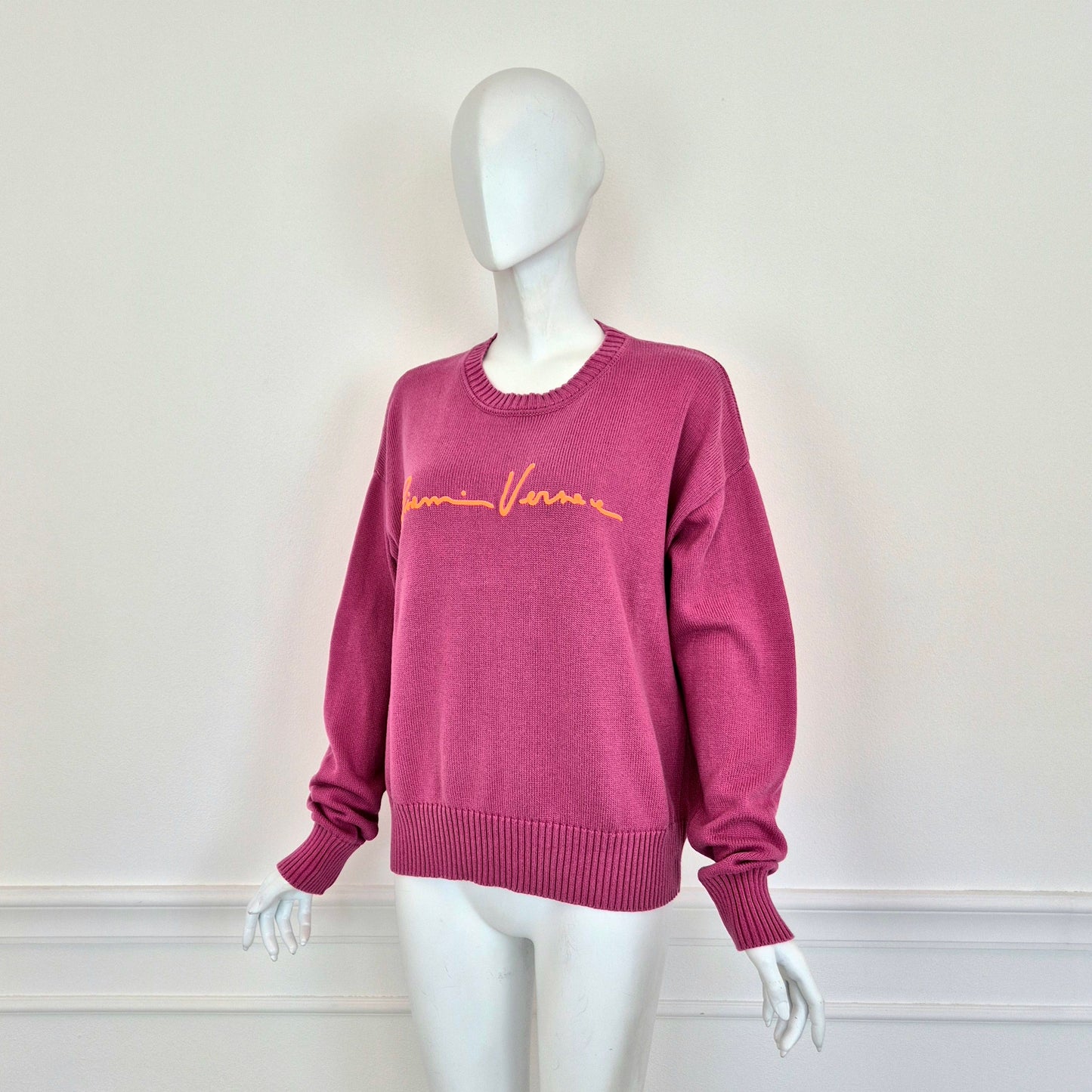 Versace | Maglione in cotone rosa