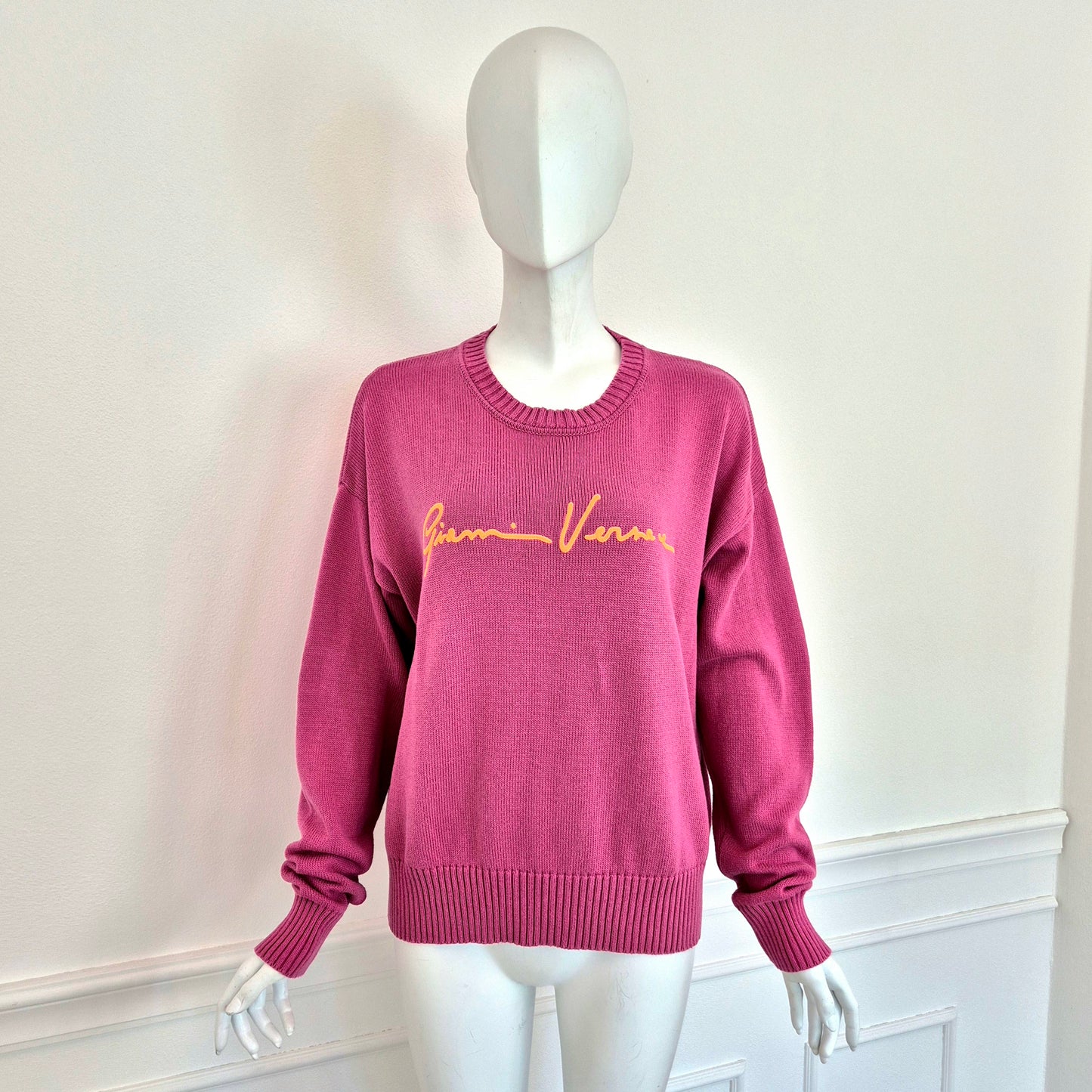 Versace | Maglione in cotone rosa