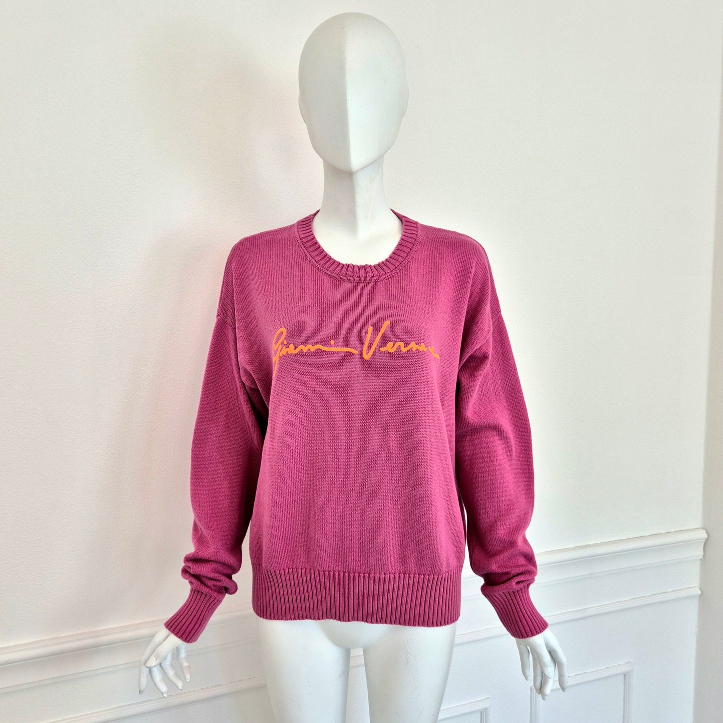 Versace | Maglione in cotone rosa