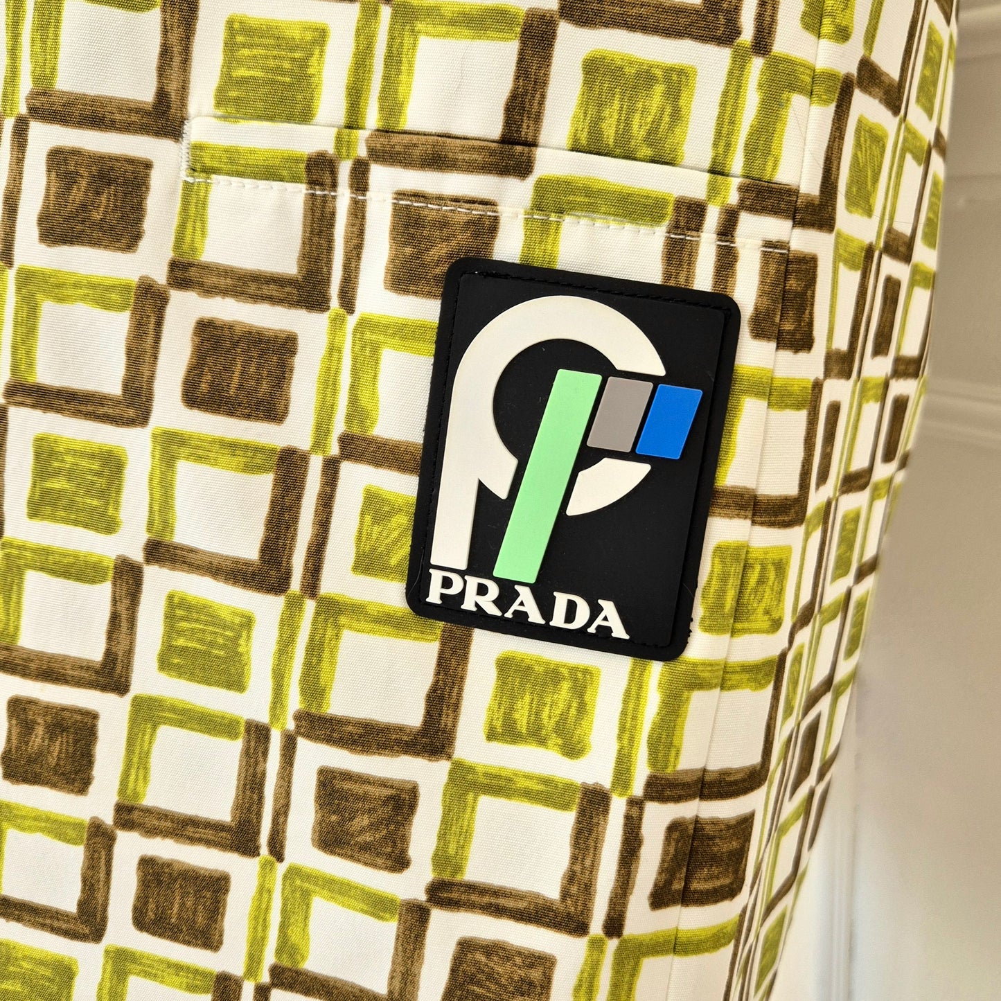 Prada | Gonna quadri verde-marrone 2018