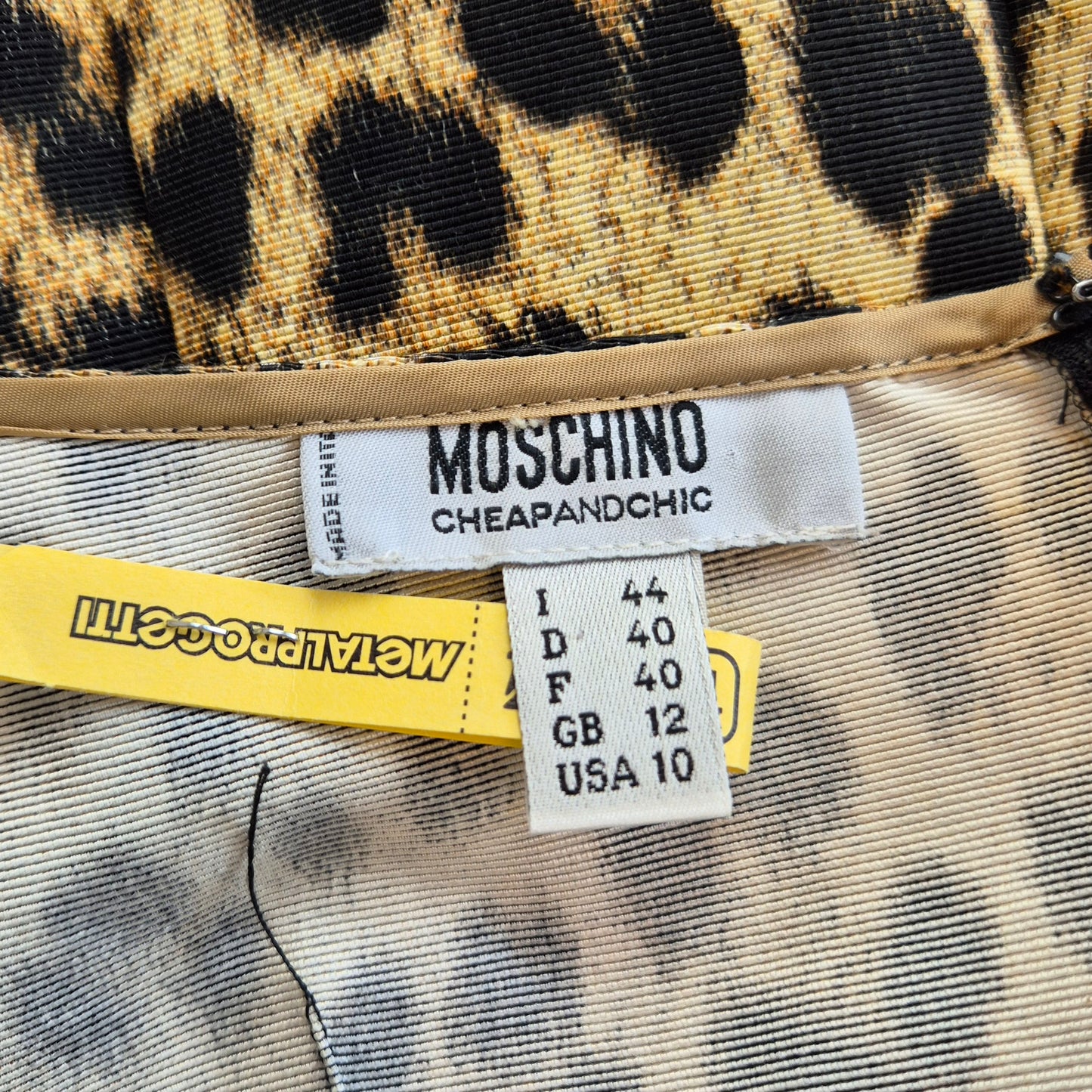 Moschino | Abito animalier con fiori ricamati