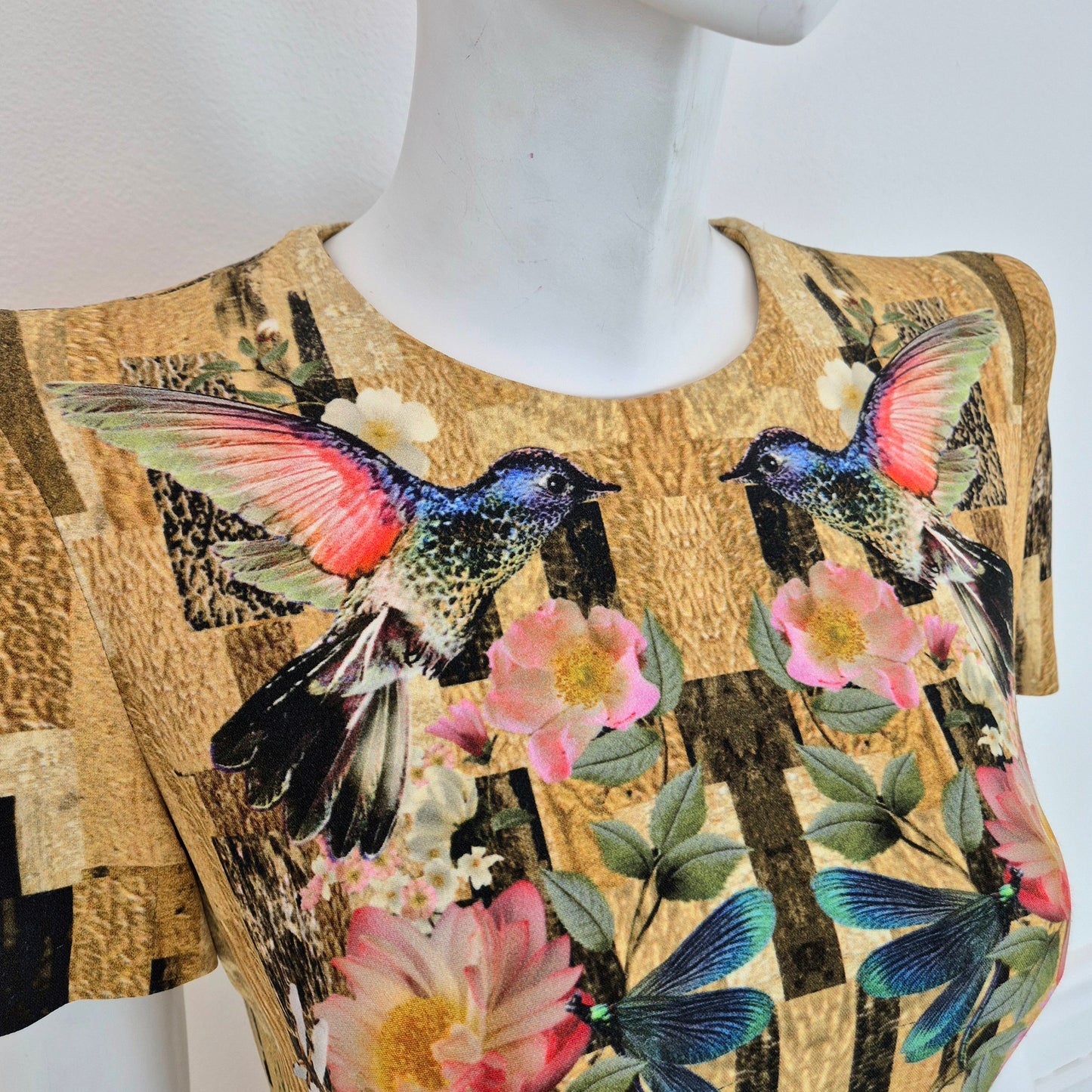 Alexander McQueen | Abito resort 2013 colibrì e libellule