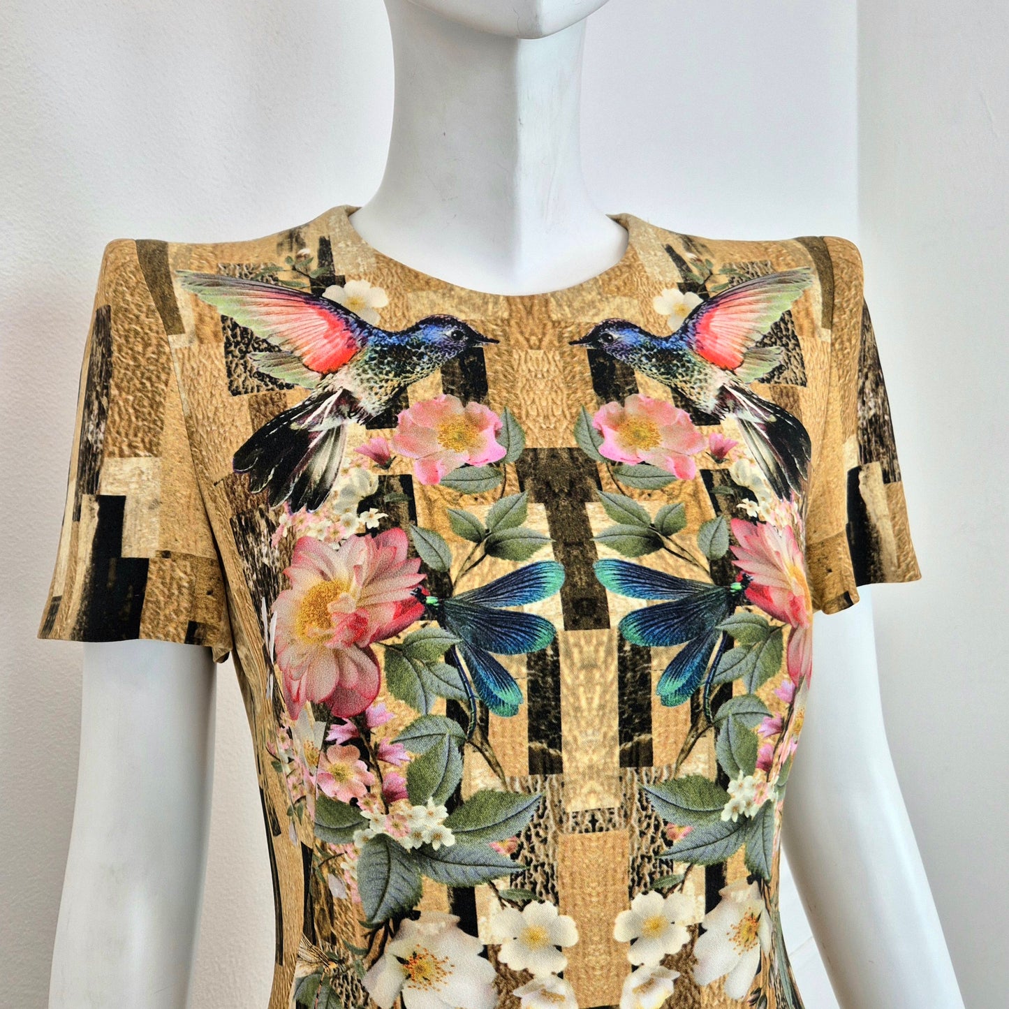 Alexander McQueen | Abito resort 2013 colibrì e libellule