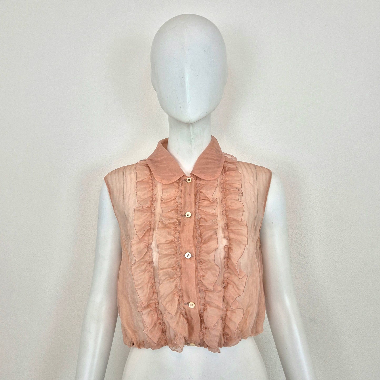 Miu Miu | Top rosa con rouches