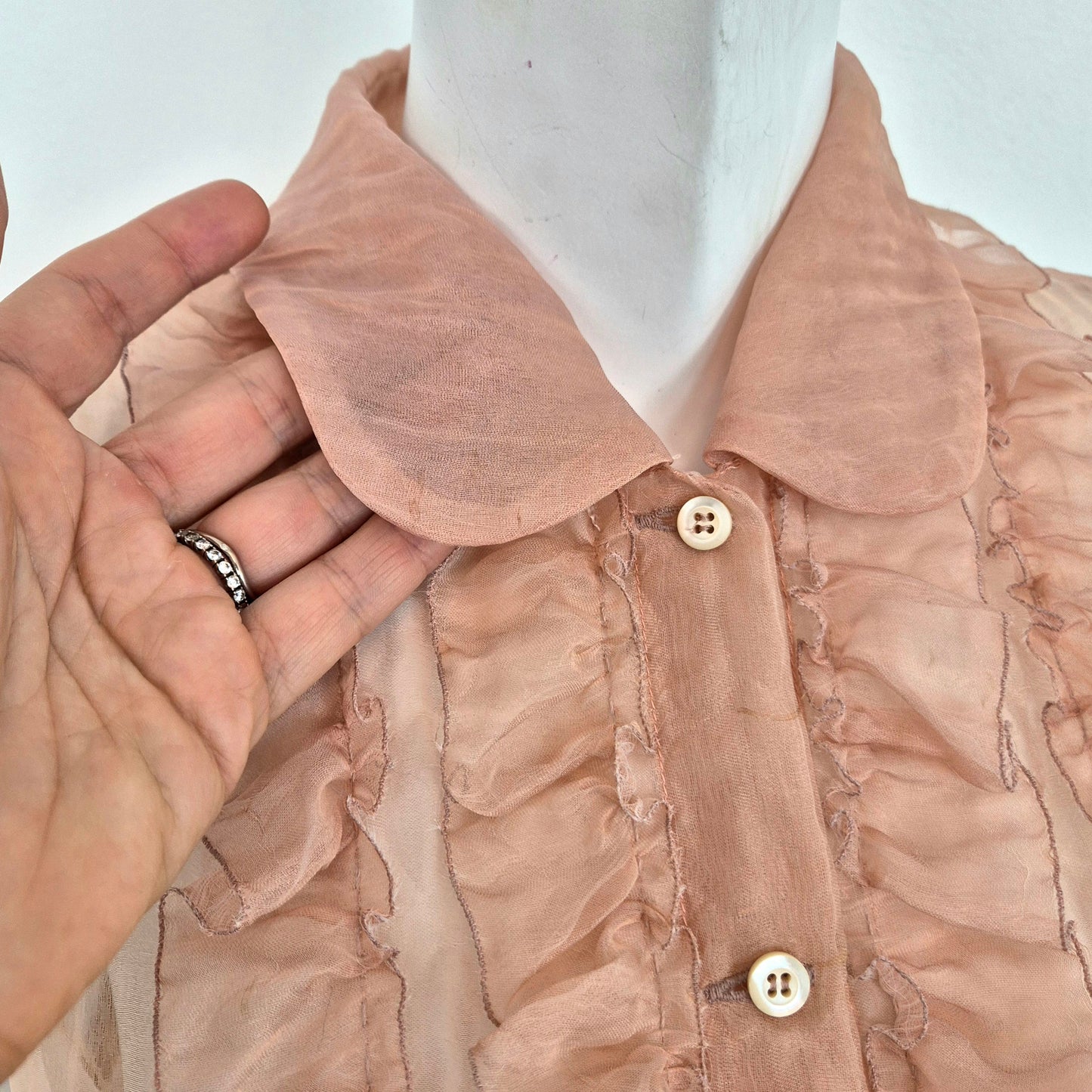 Miu Miu | Top rosa con rouches