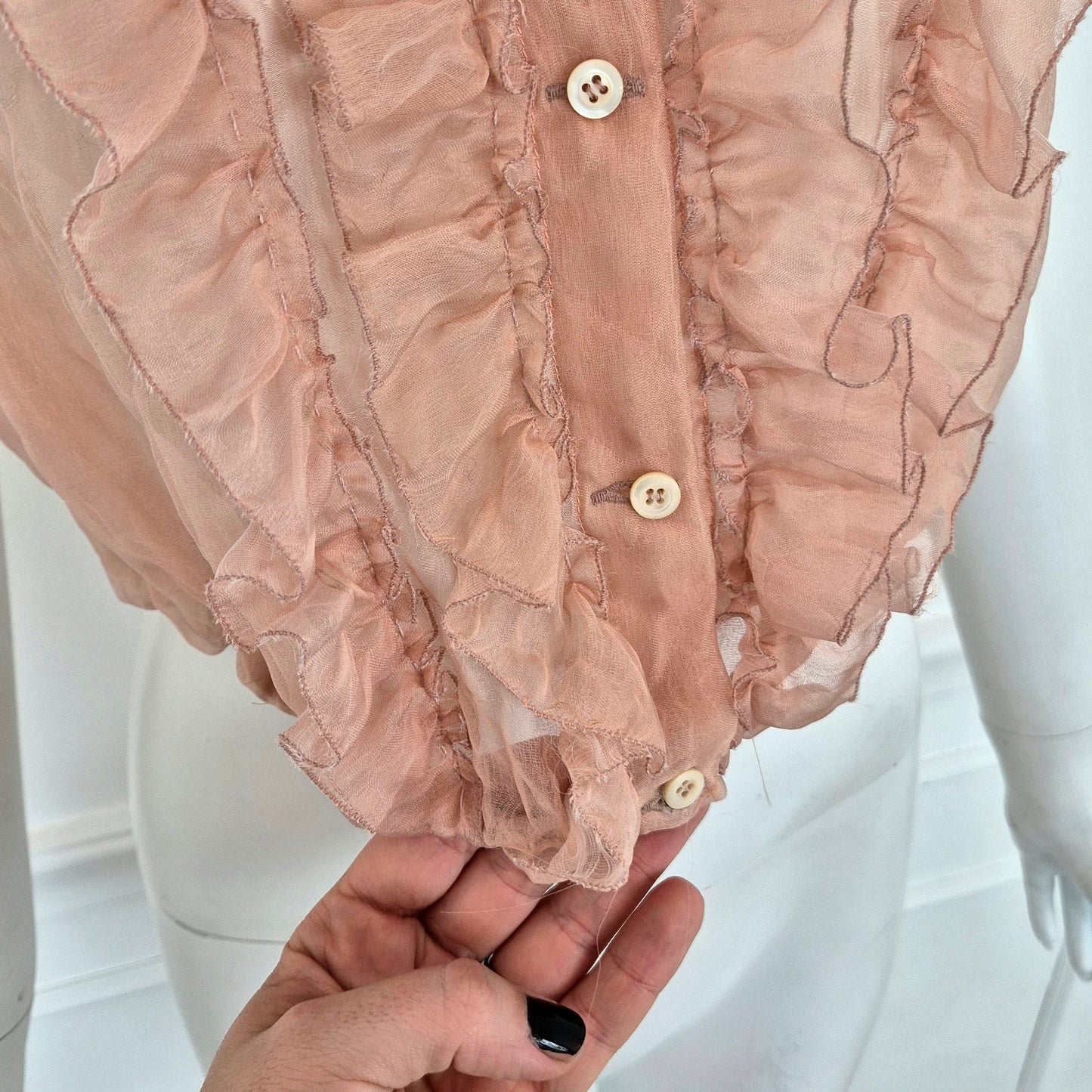 Miu Miu | Top rosa con rouches