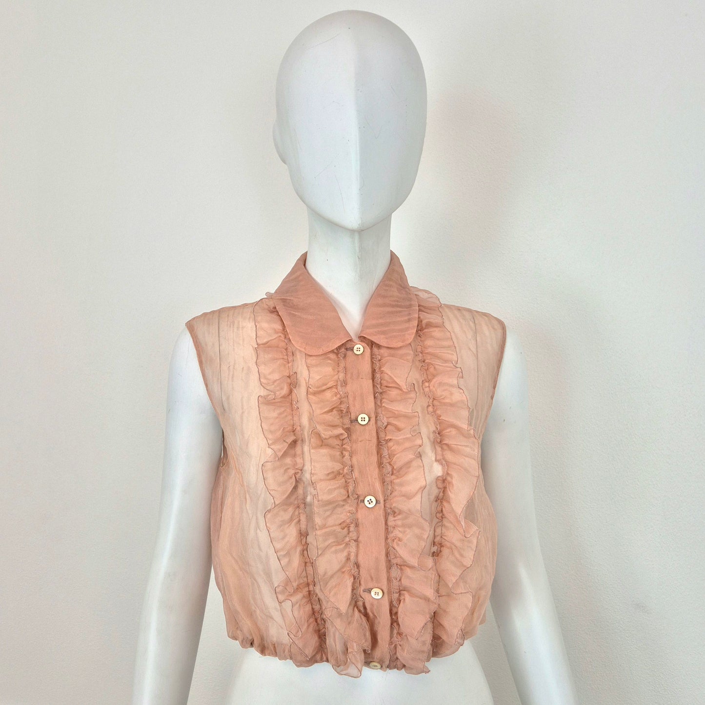 Miu Miu | Top rosa con rouches