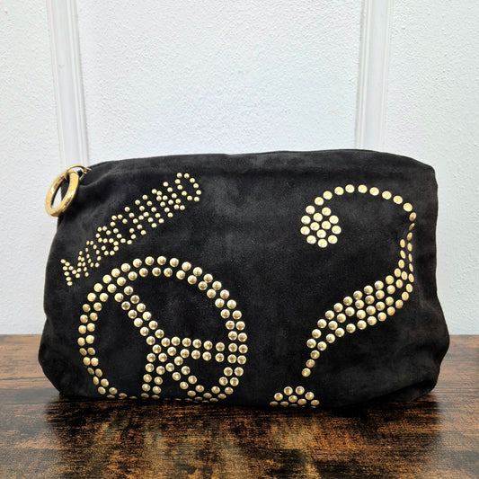 Moschino | Pochette vintage camoscio nero