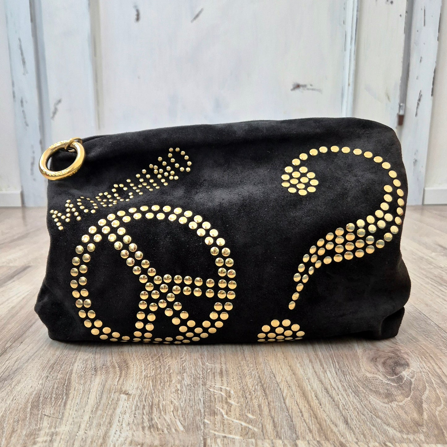 Moschino | Pochette vintage camoscio nero