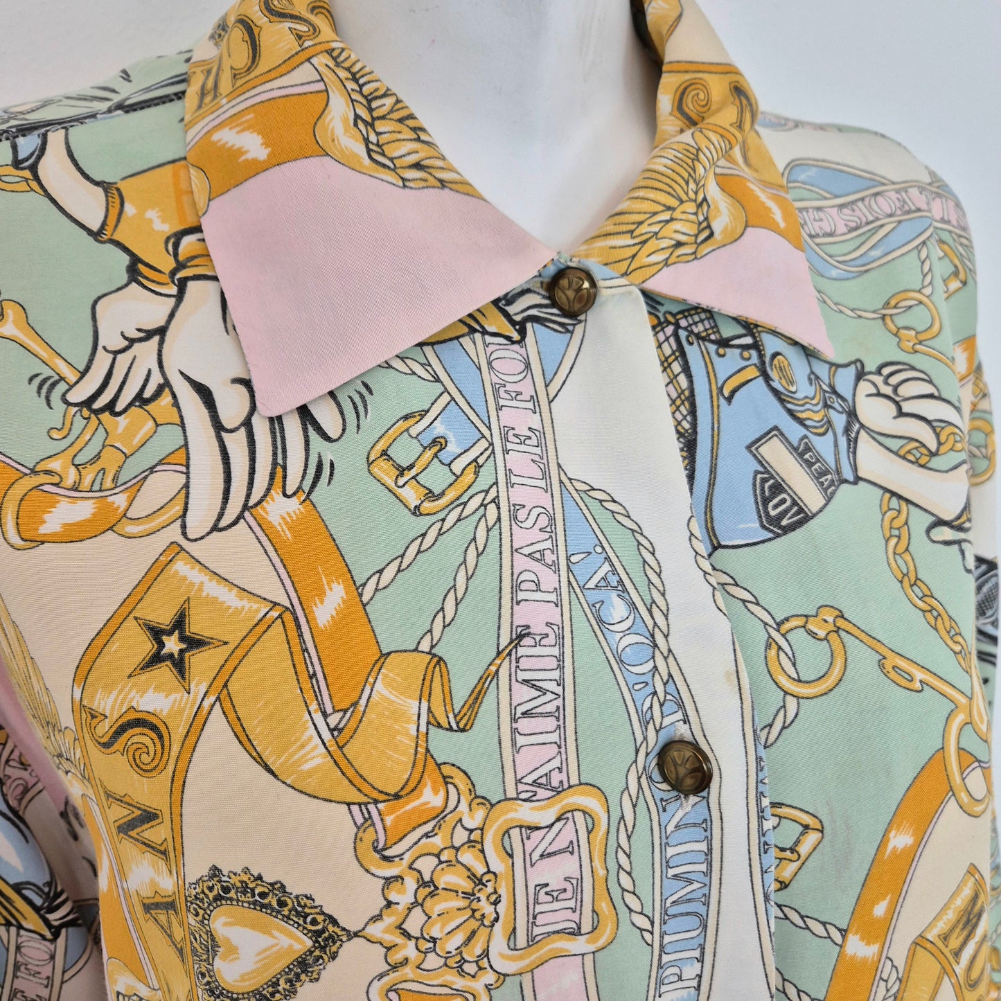 Moschino | Camicia stampa oche colori pastello