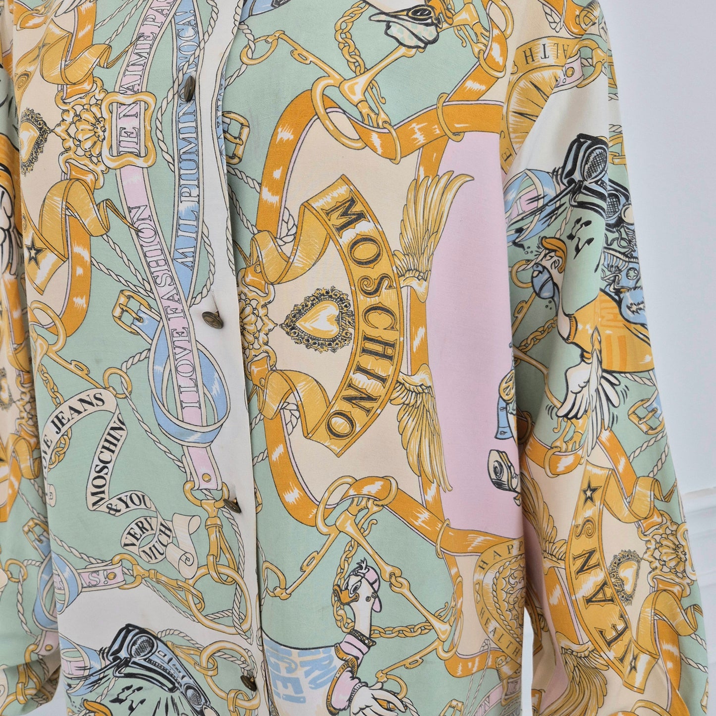 Moschino | Camicia stampa oche colori pastello