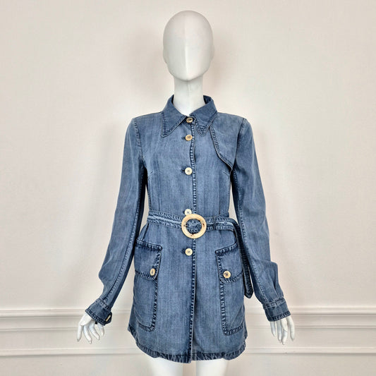 Prada | Giacca in denim leggero con cintura