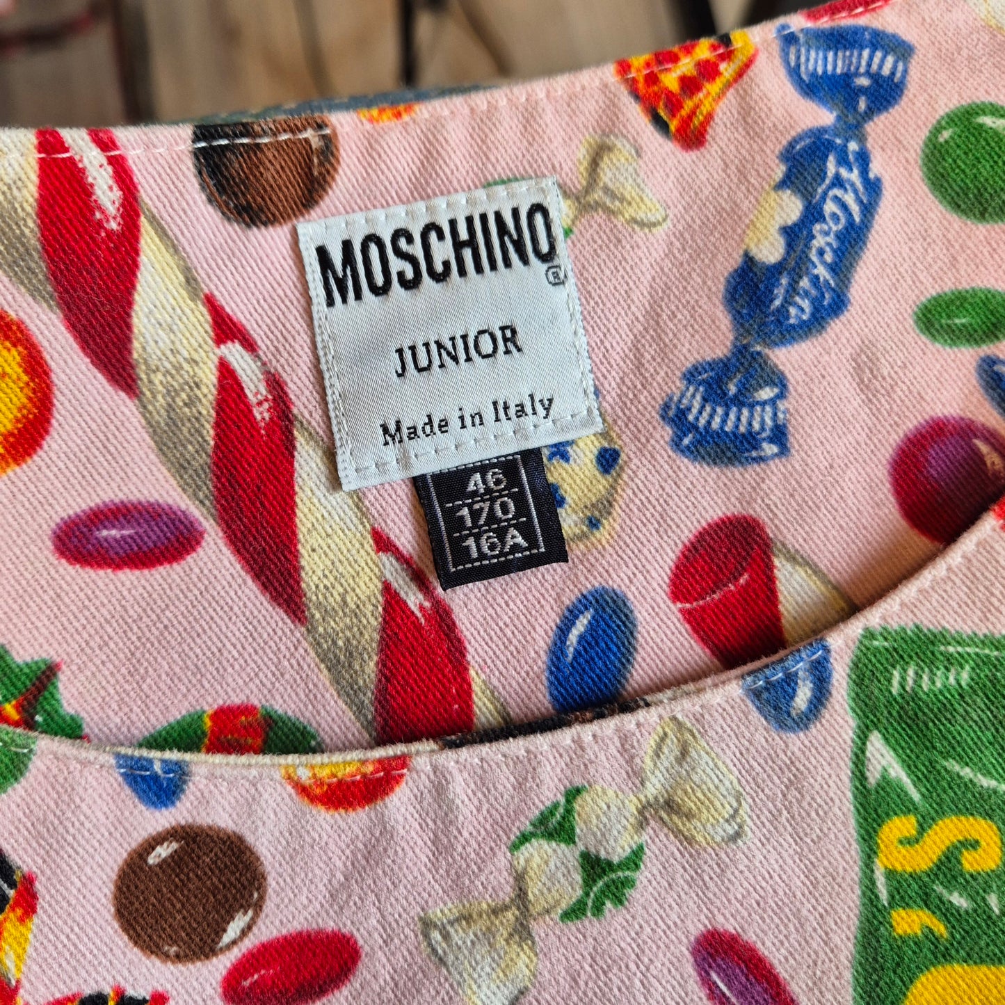 Moschino | Abito stampa caramelle e dolcetti