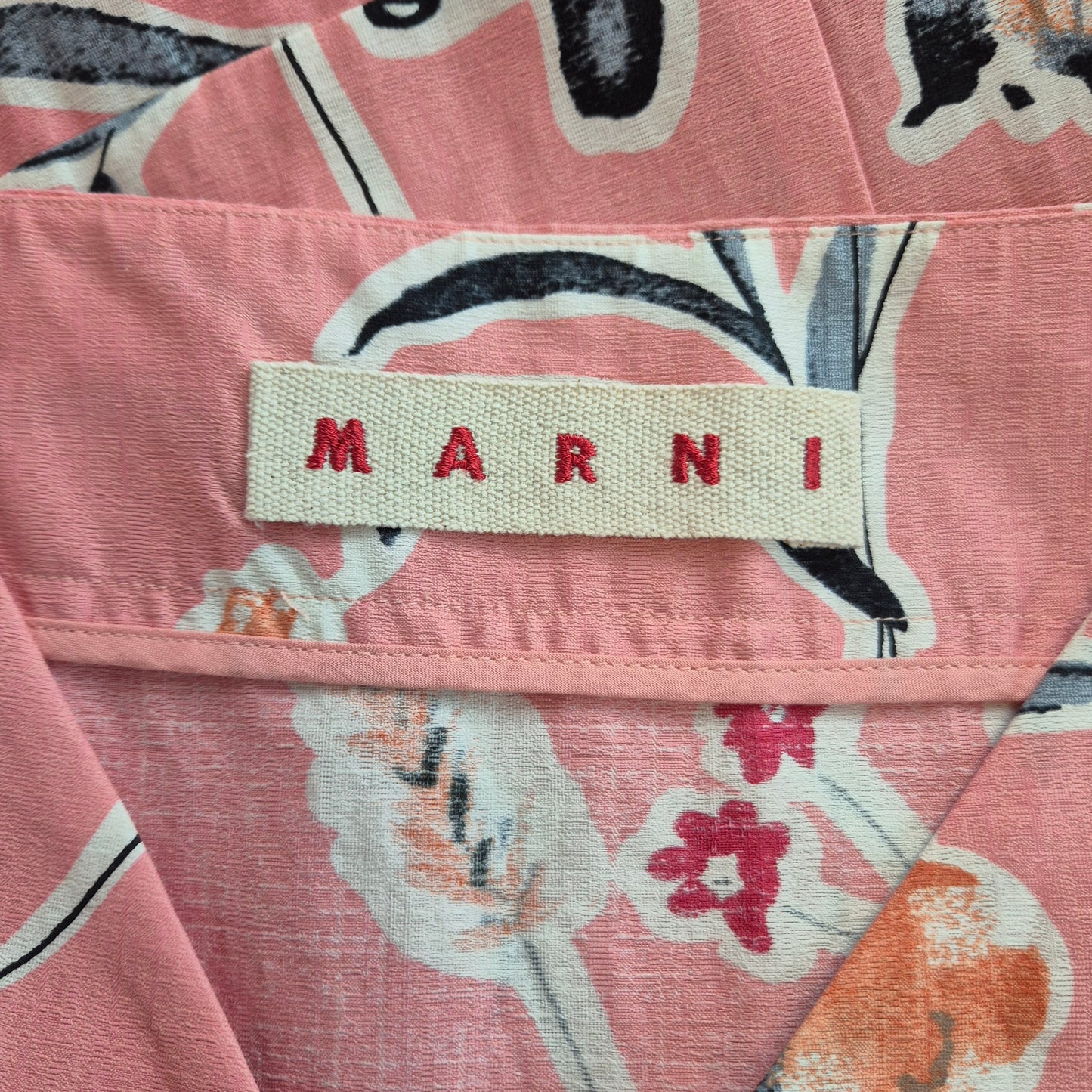 Marni | Abito in cotone e seta stampa floreale