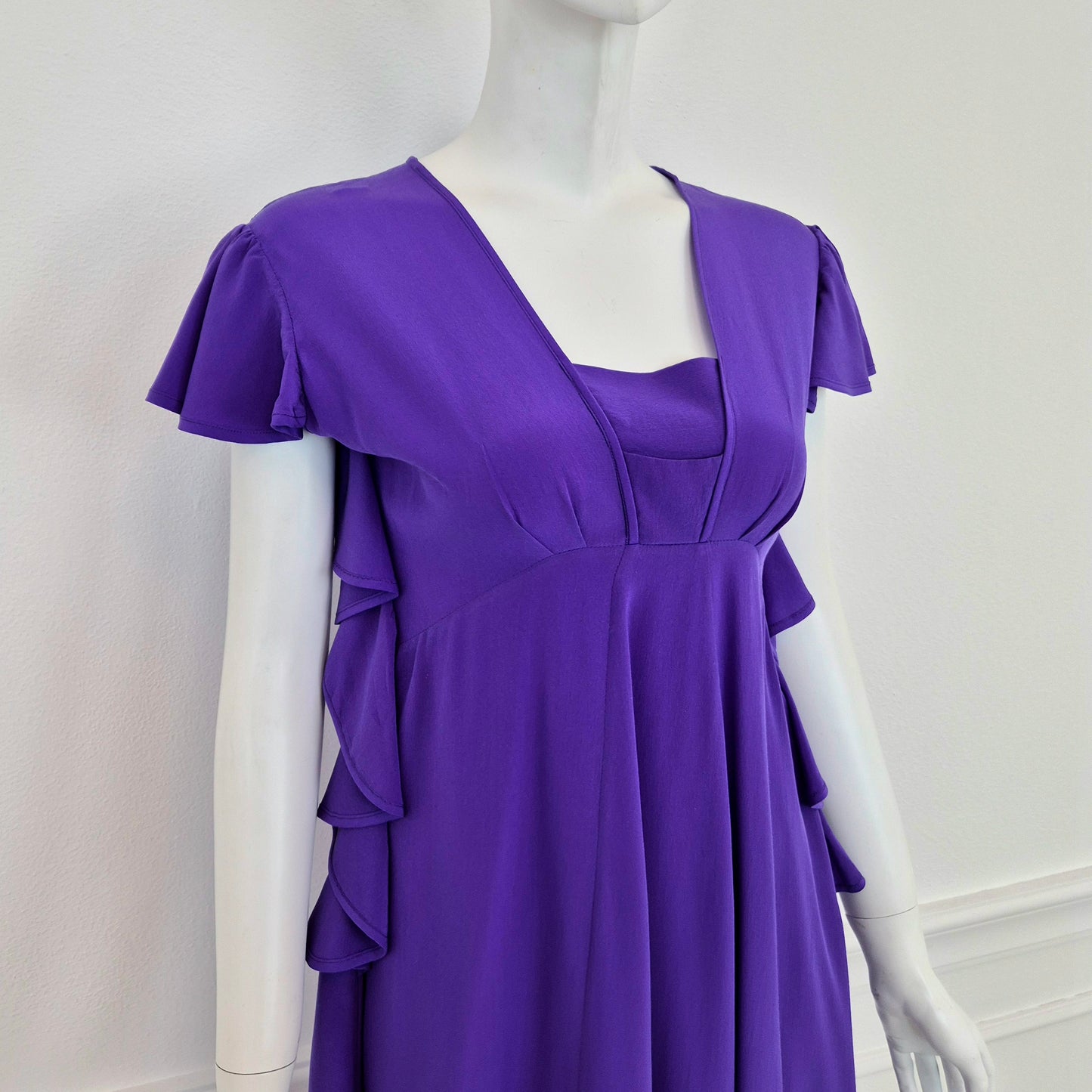 Rochas | Abito in seta viola