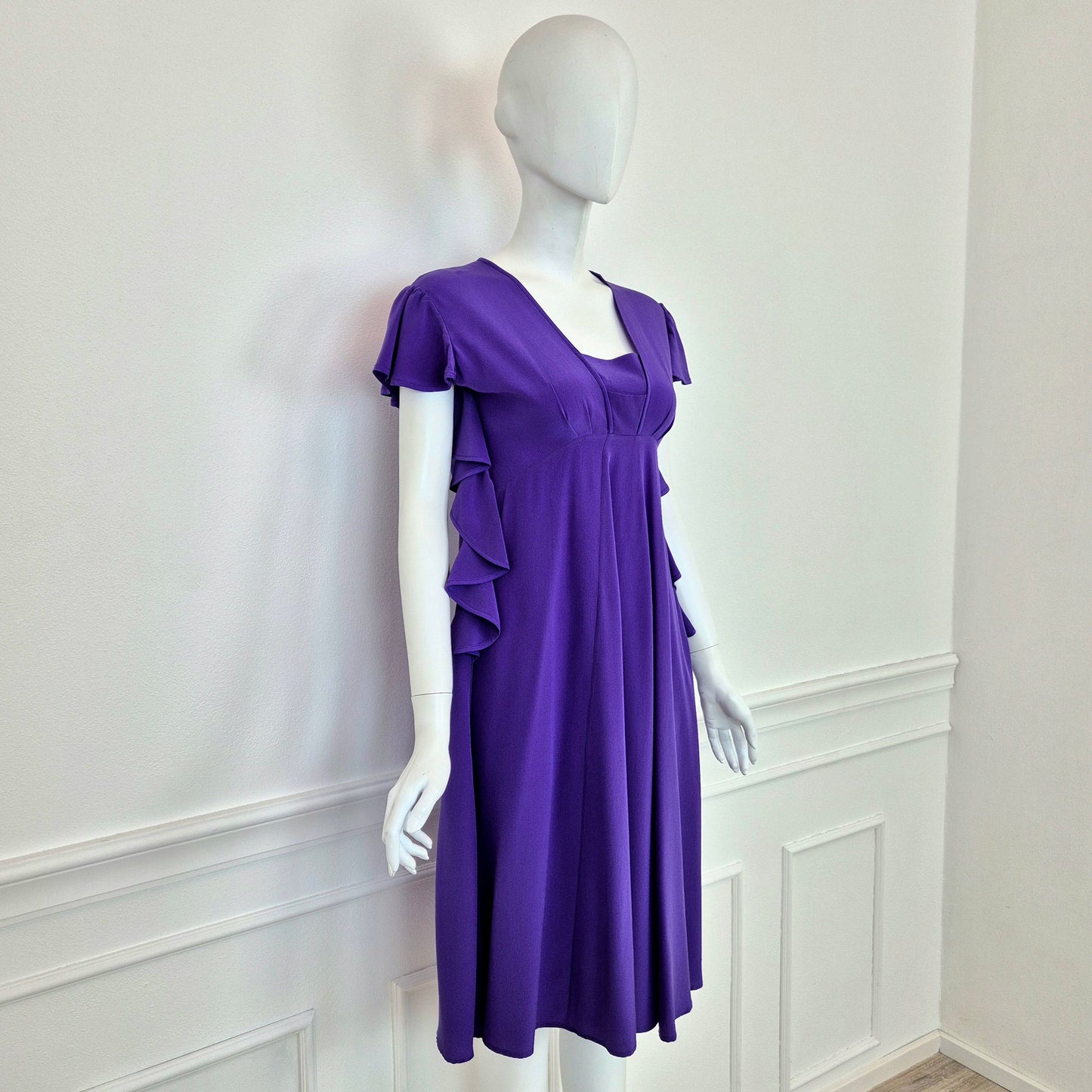 Rochas | Abito in seta viola