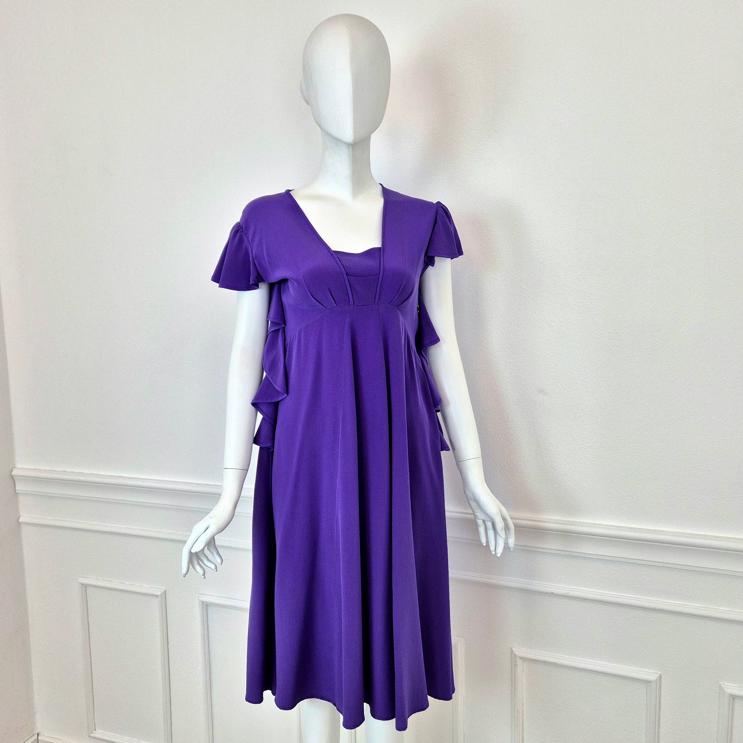 Rochas | Abito in seta viola