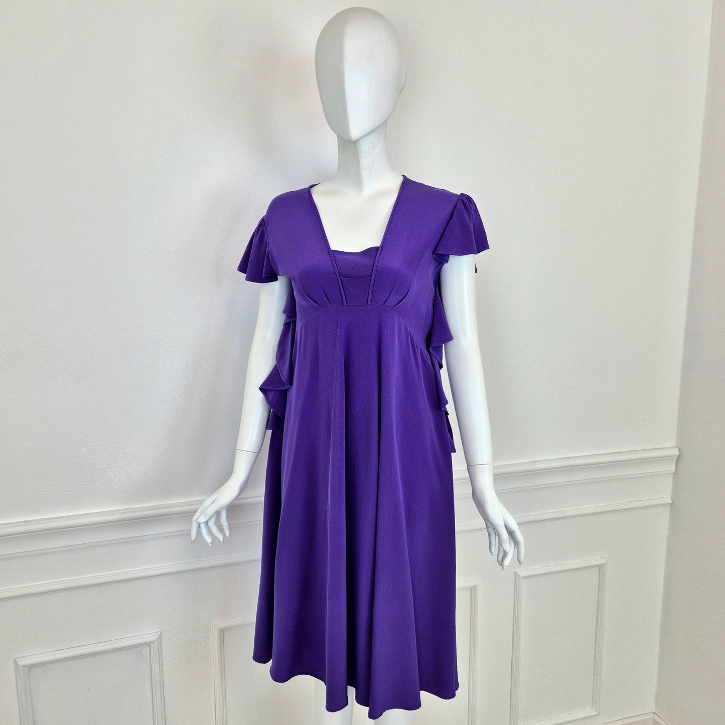 Rochas | Abito in seta viola