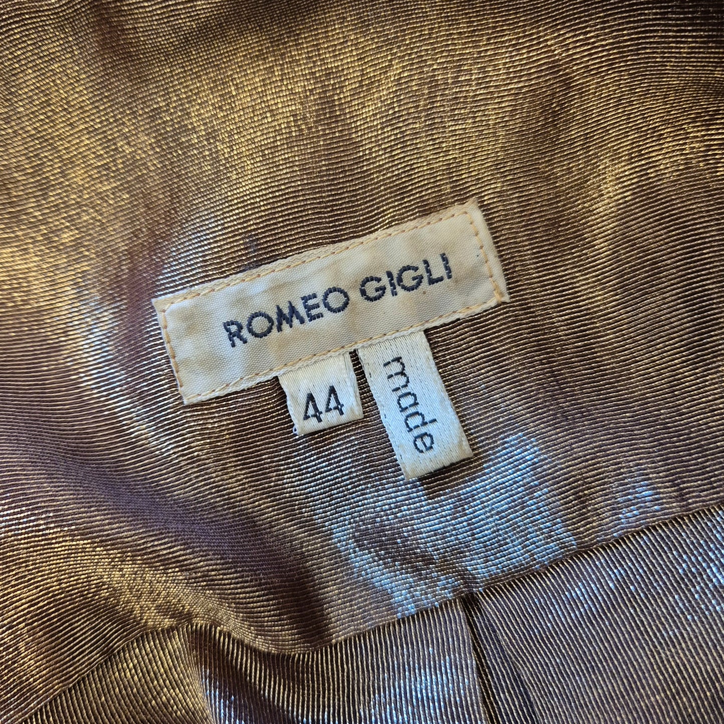 Romeo Gigli | Camicia bronzo maxi collo 1989