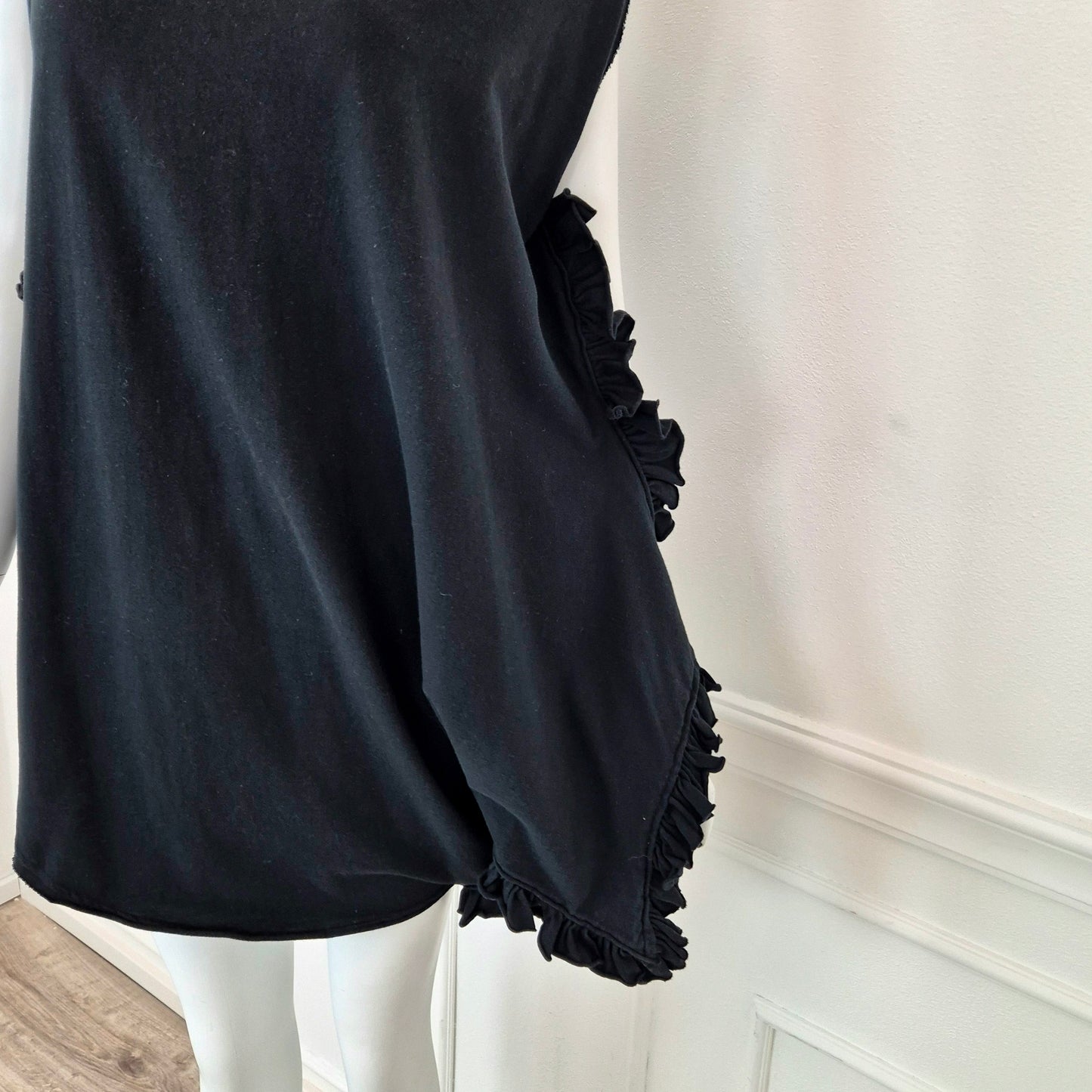 Comme des Garçons | Top asimmetrico in cotone nero