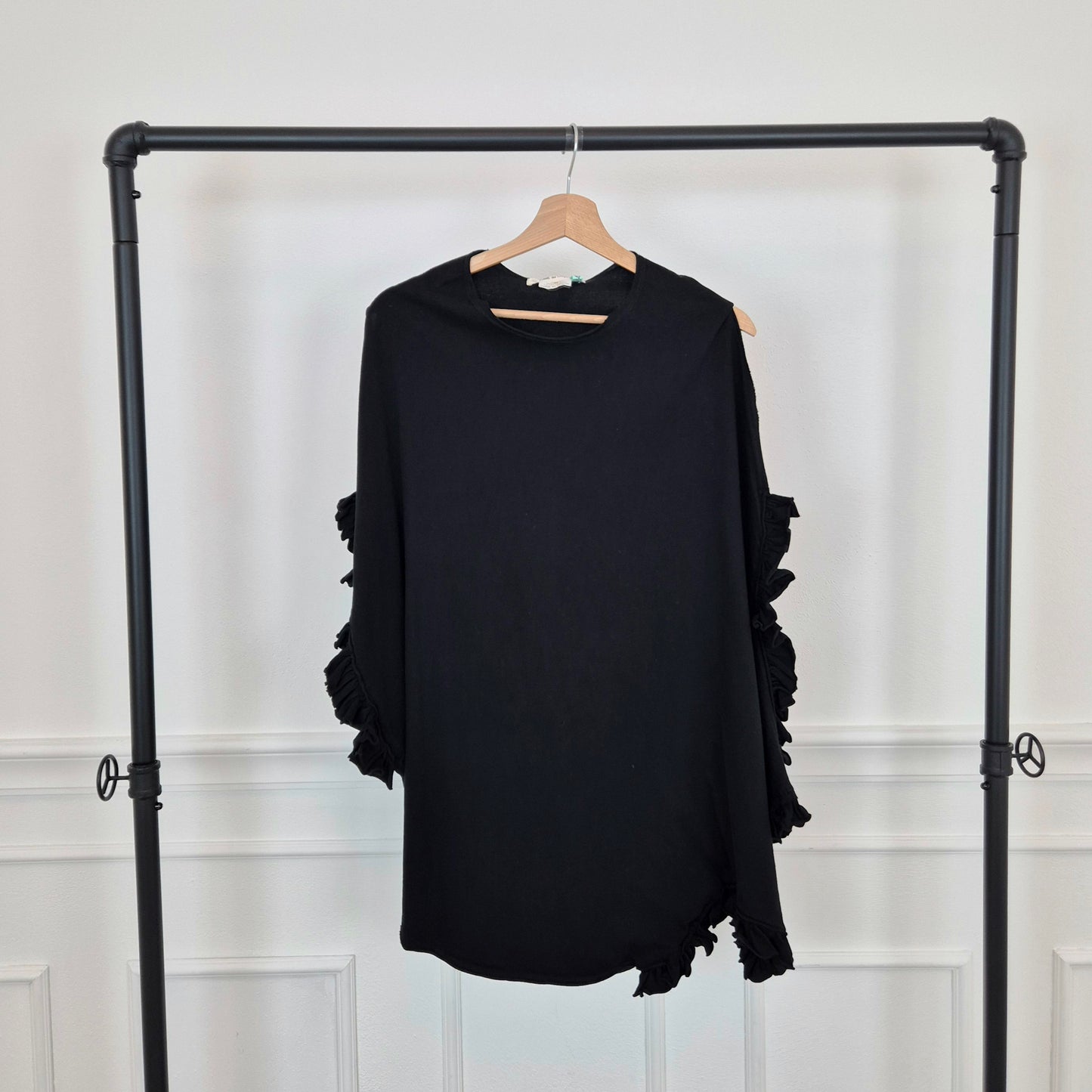 Comme des Garçons | Top asimmetrico in cotone nero