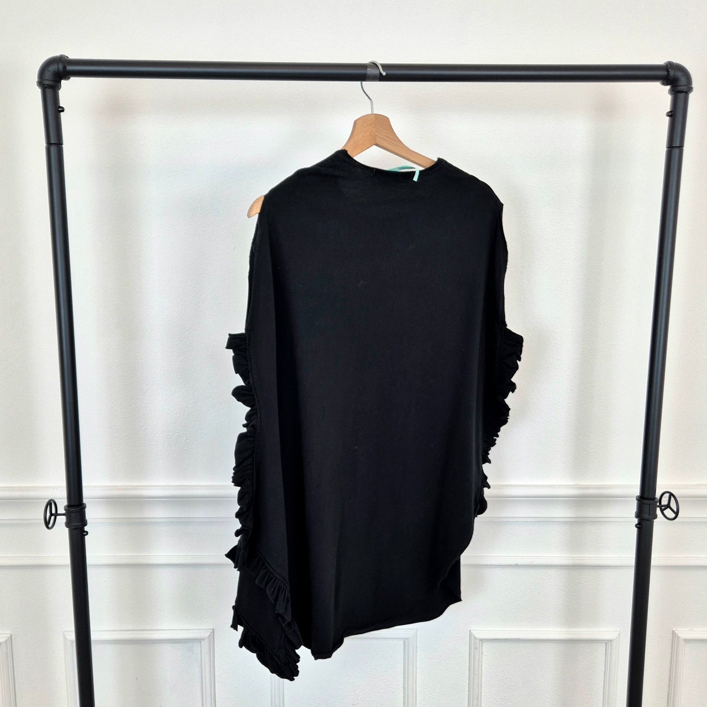 Comme des Garçons | Top asimmetrico in cotone nero