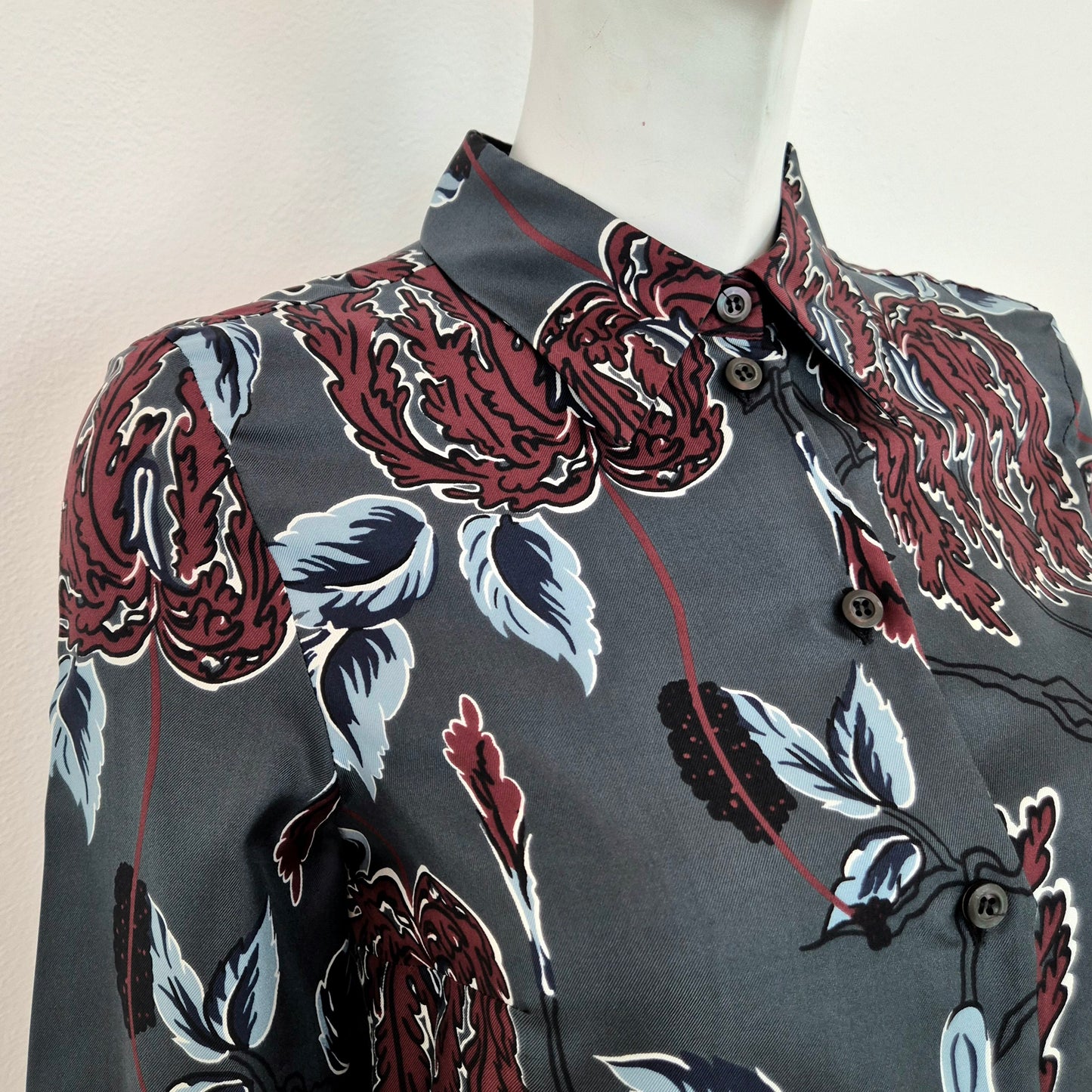 Prada | Camicia in seta stampa floreale