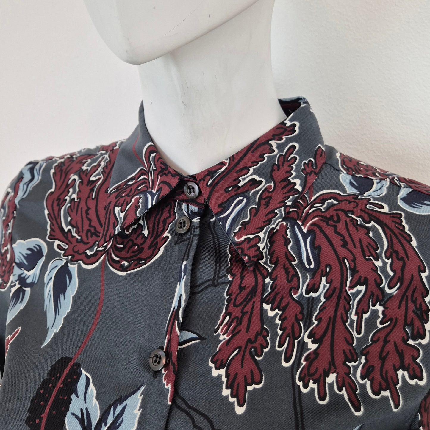 Prada | Camicia in seta stampa floreale