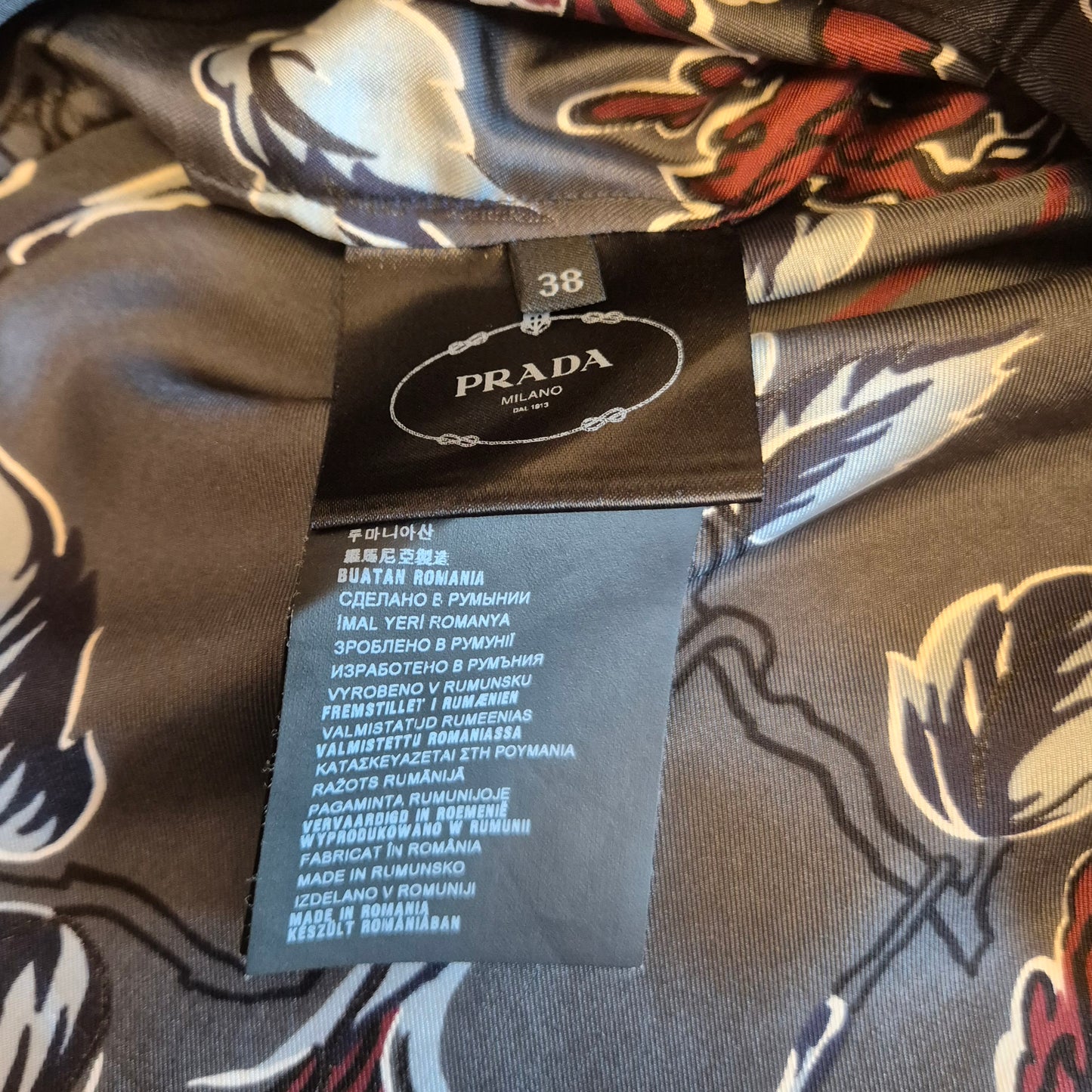 Prada | Camicia in seta stampa floreale