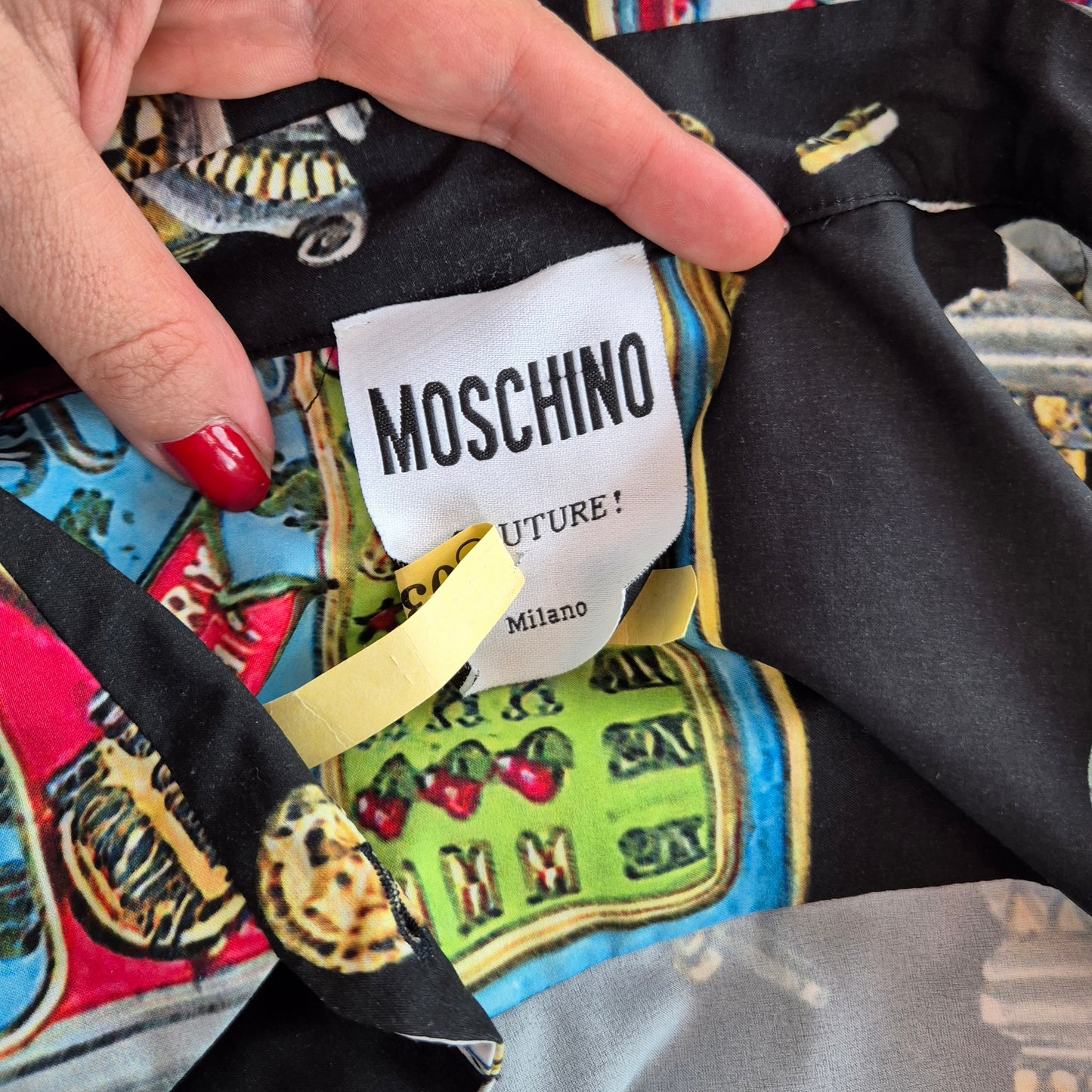 Moschino | Camicia in seta stampa "casinò"