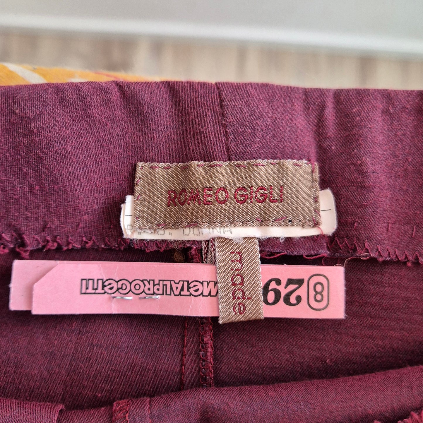 Romeo Gigli | Pantaloni vintage bordeaux-vinaccia