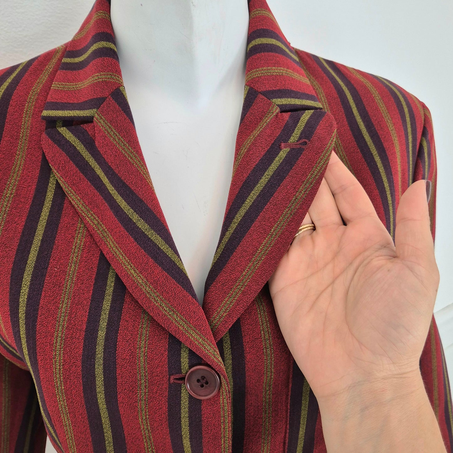 Romeo Gigli | Blazer a righe rosso - verde - viola